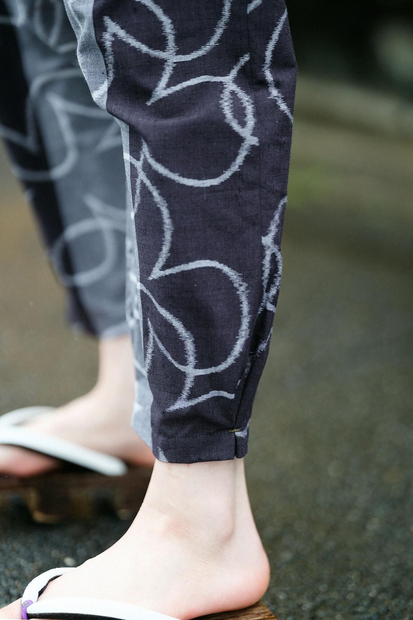 kurume kasuri folds monpe/happy mokuhai（mokuhai）