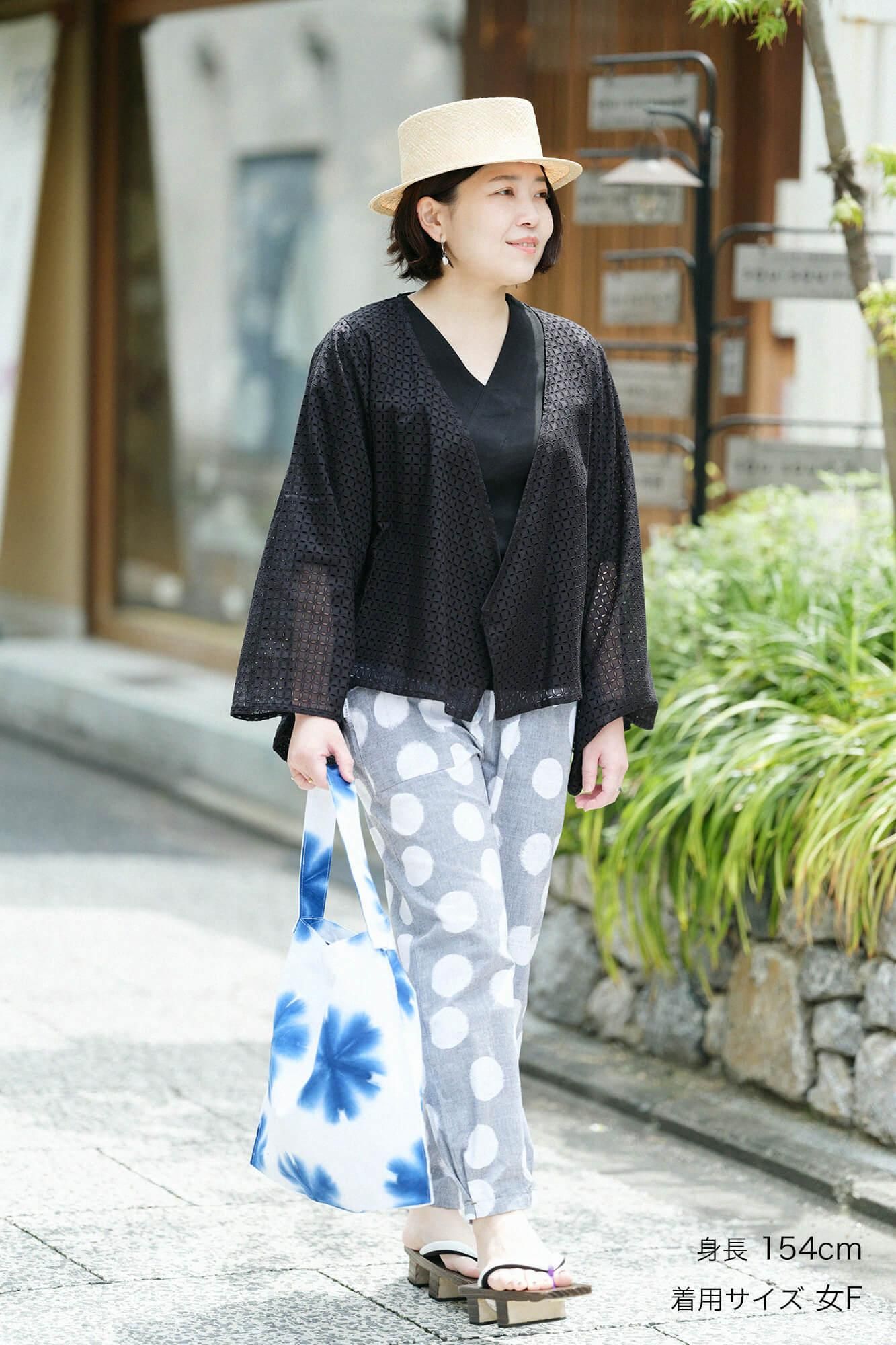 kurume kasuri折叠monpe/suigyoku mokuhai（Mokuhai）