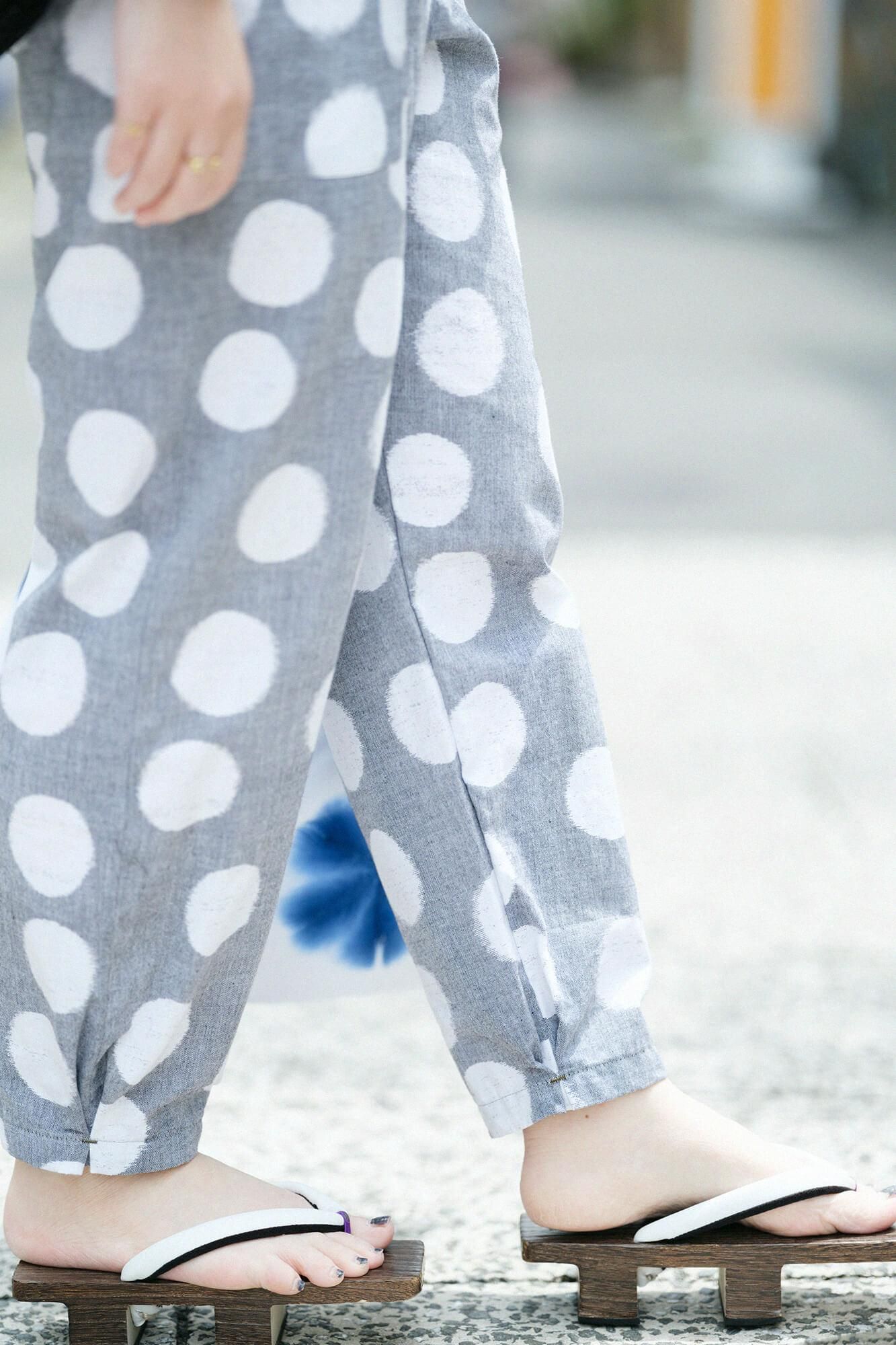 kurume kasuri折叠monpe/suigyoku mokuhai（Mokuhai）