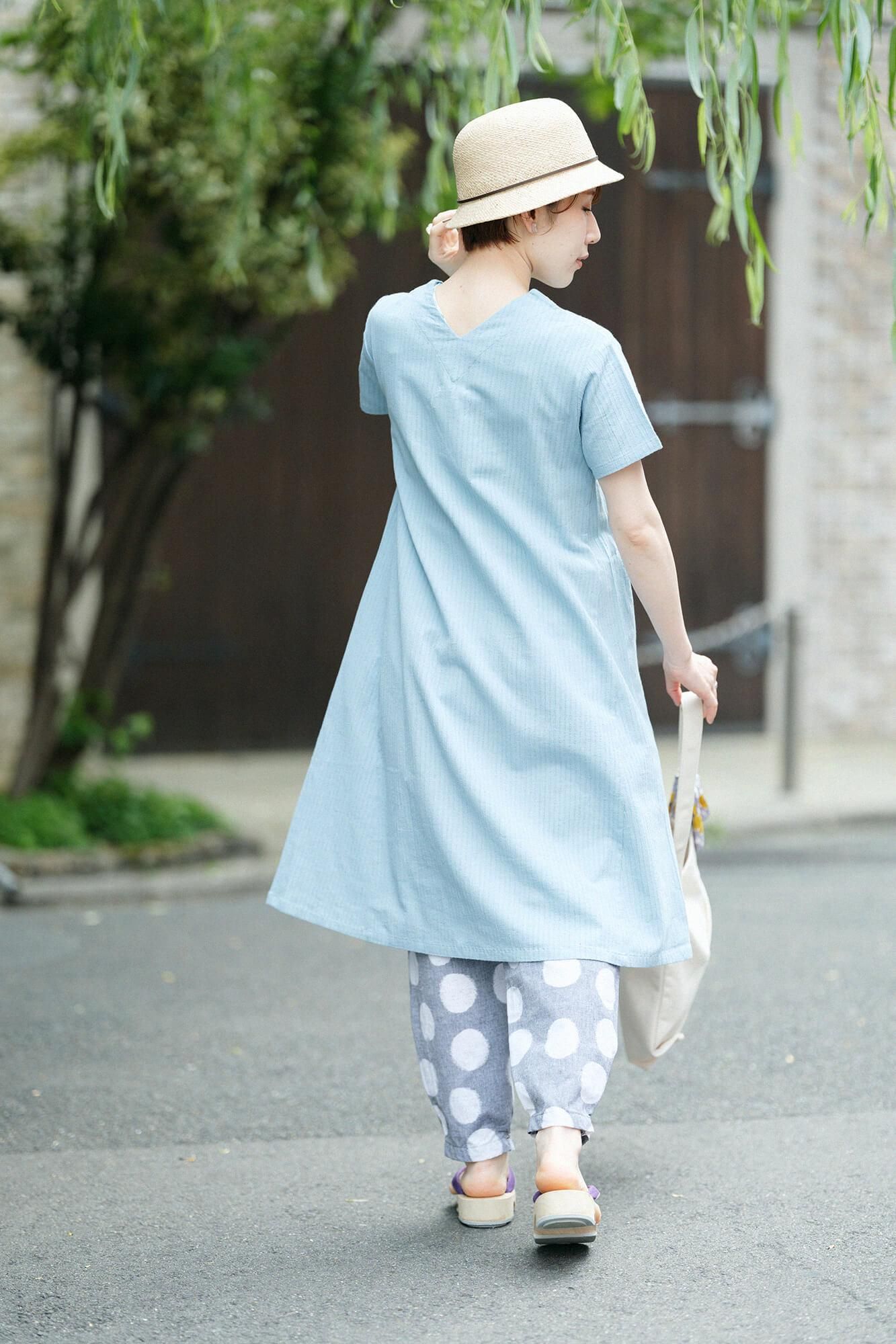 kurume kasuri折叠monpe/suigyoku mokuhai（Mokuhai）