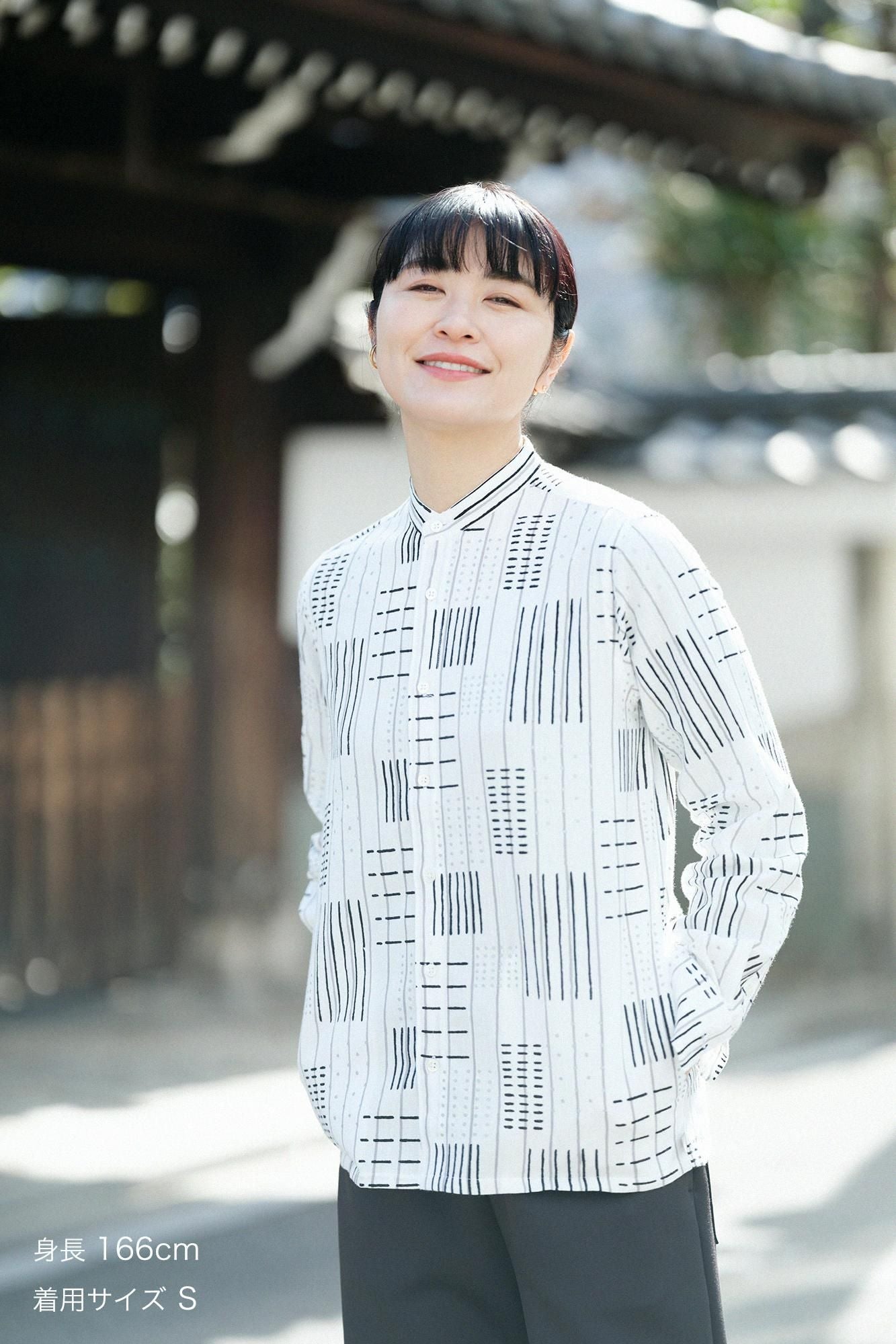 Takashima Chiku 20/20支架领子衬衫SP/GAPS和条纹