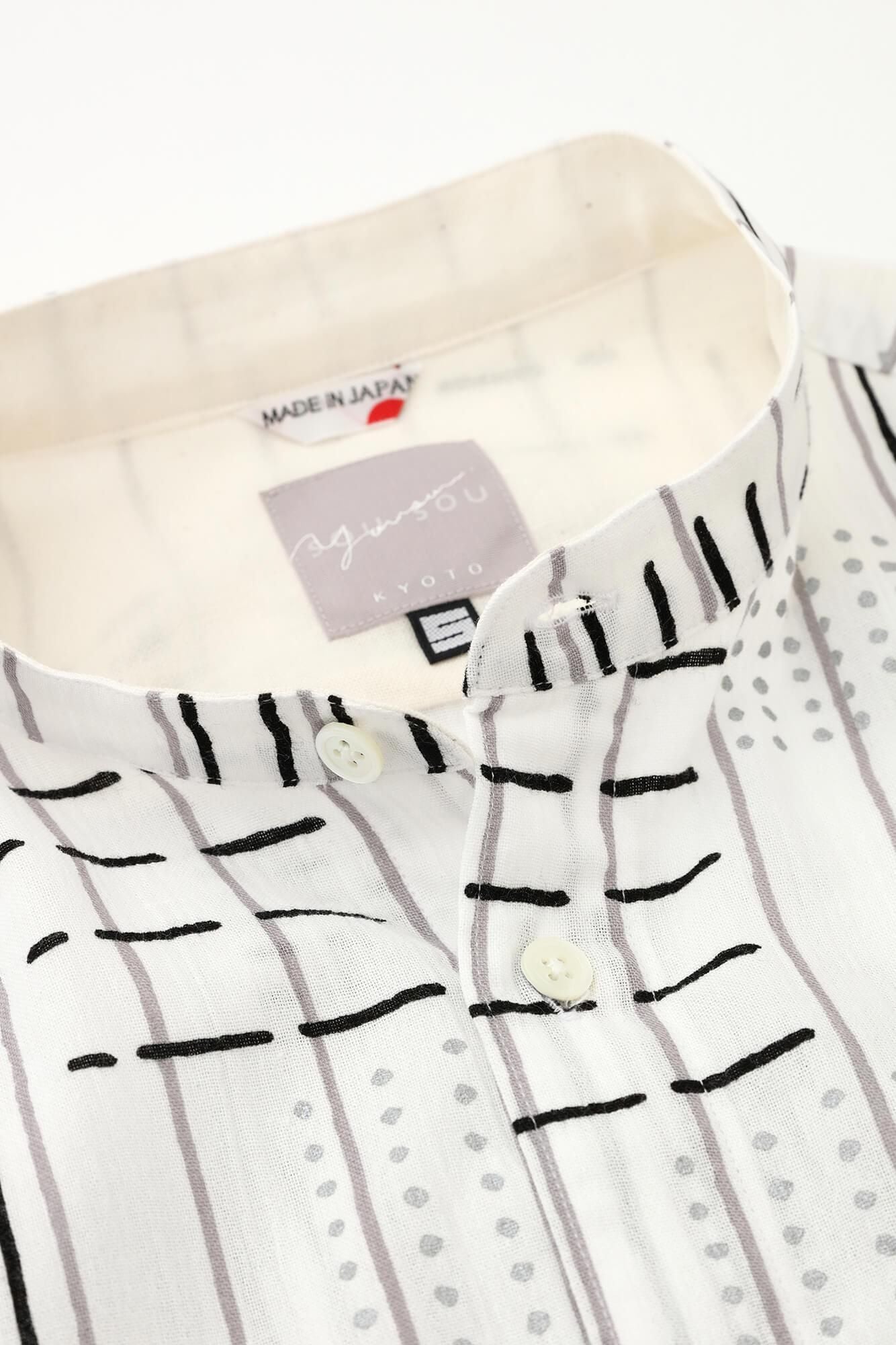 Takashima Chiku 20/20支架领子衬衫SP/GAPS和条纹