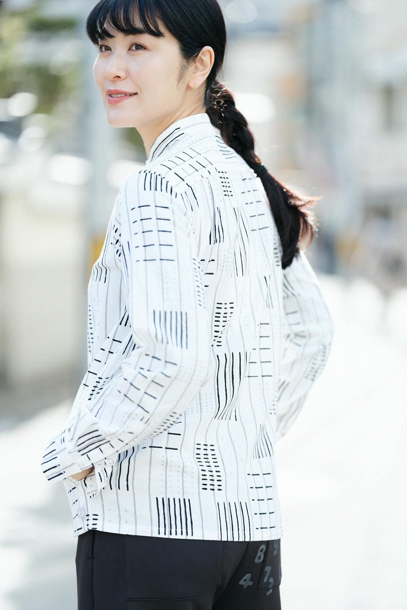 Takashima Chiku 20/20支架领子衬衫SP/GAPS和条纹