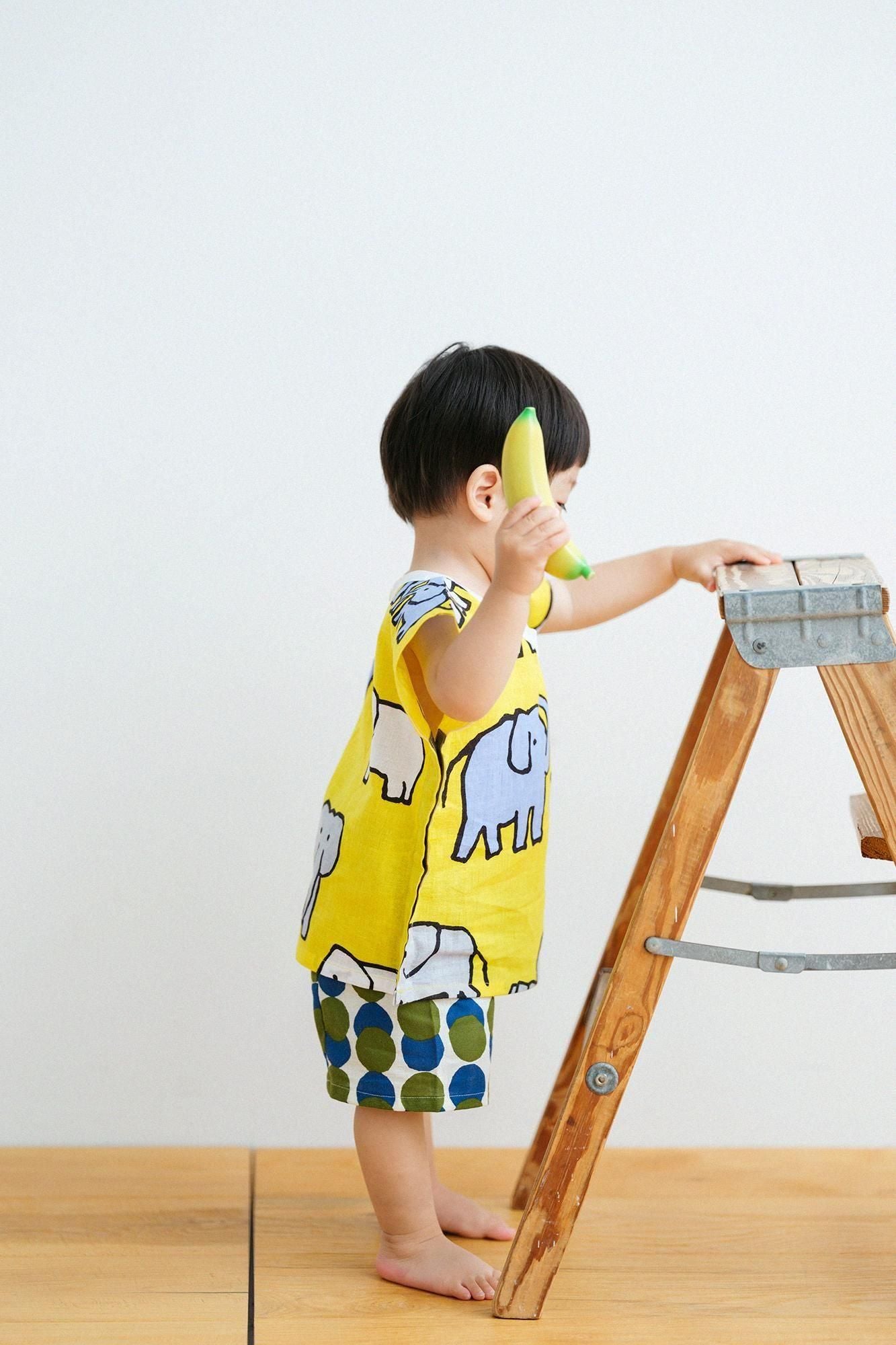 ●伊勢木棉 方形上衣／大象