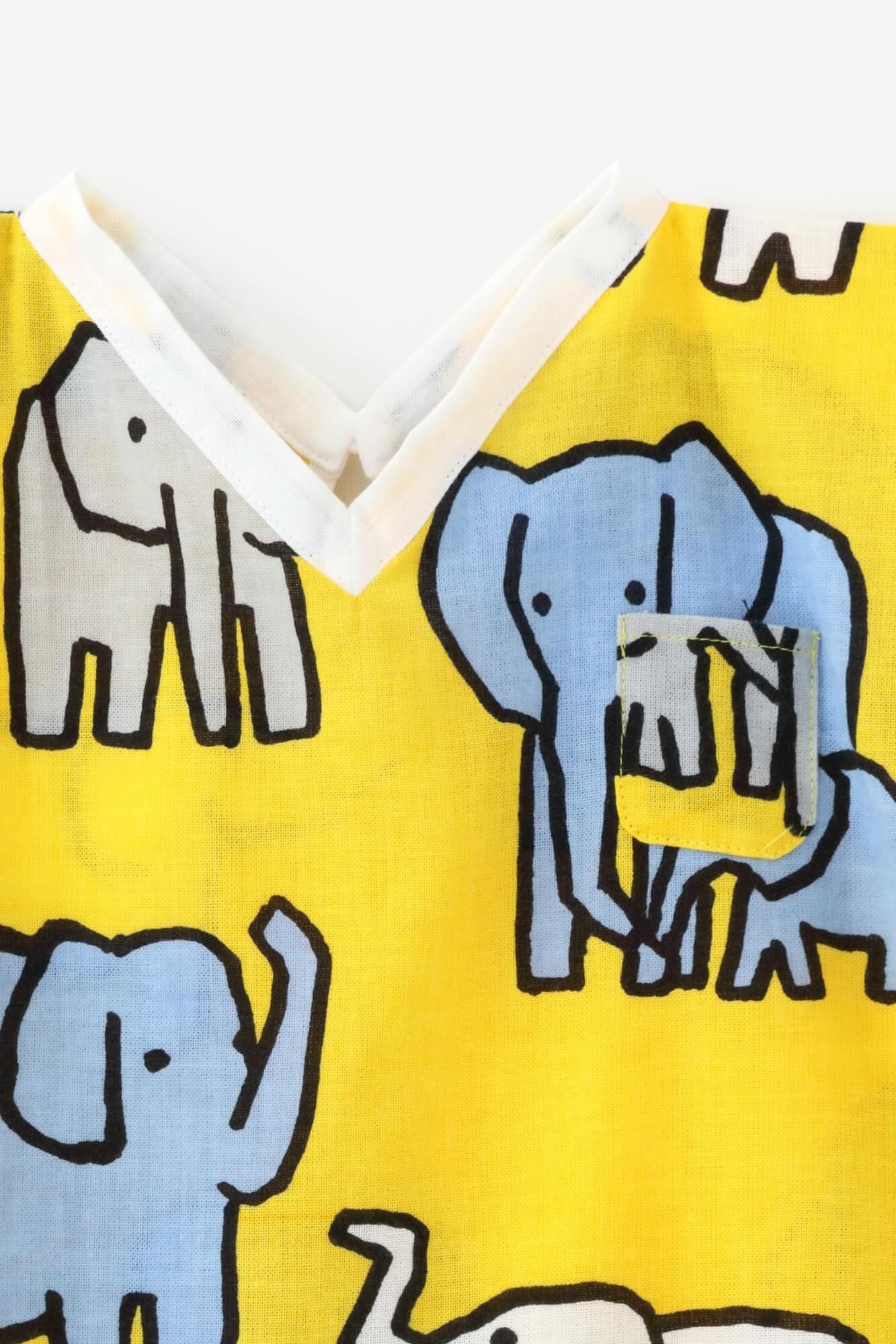 ●伊勢木棉 方形上衣／大象