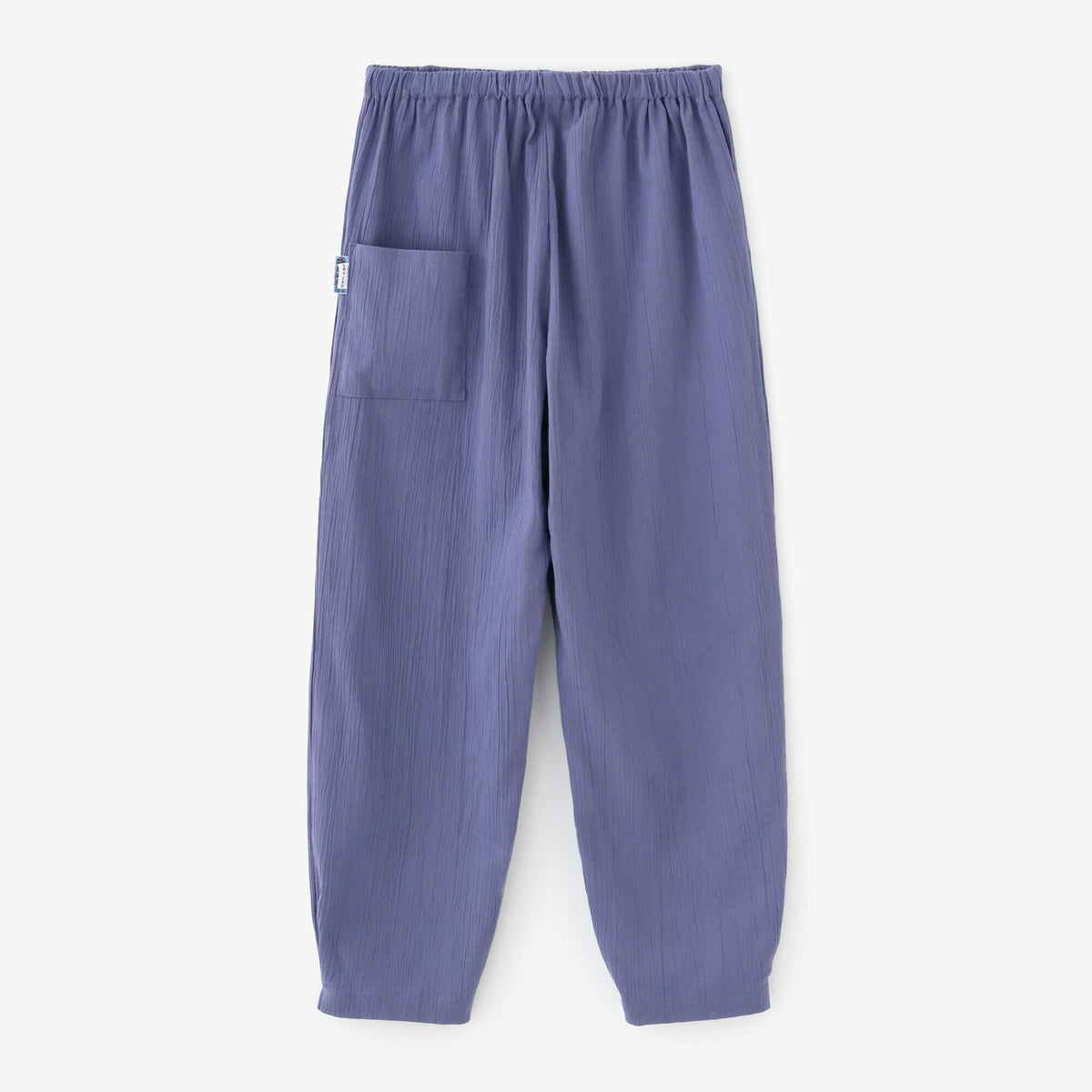 高島縮 20/20 襞（ひだ）もんぺ／紅掛花色（べにかけはないろ）