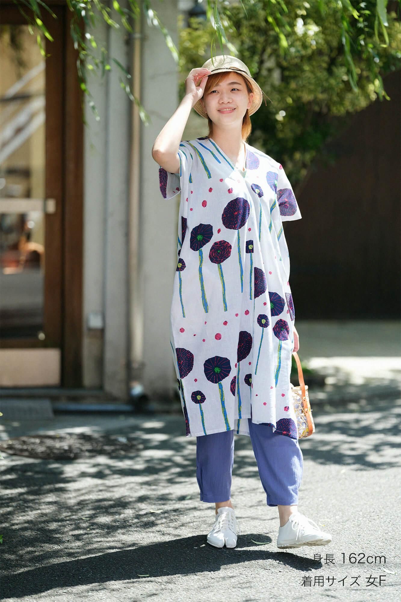 高島縮棉 20/20 工人褲／淺紫色