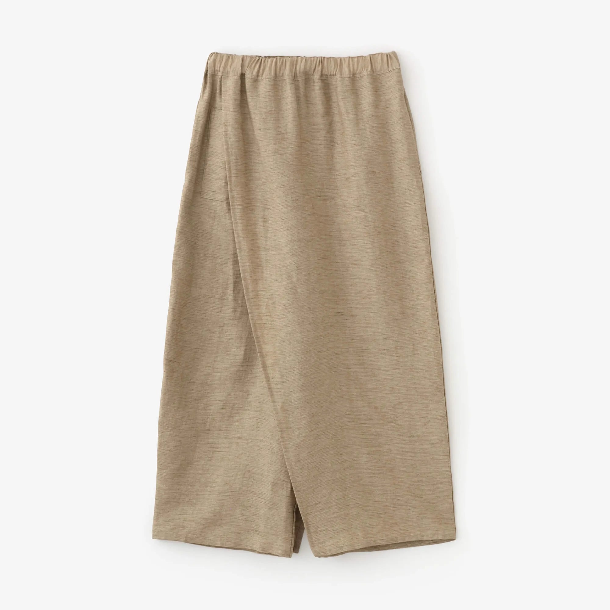 【Ships ard. 4/21】Linen-rayon Wrap Hakama Pants / Beige