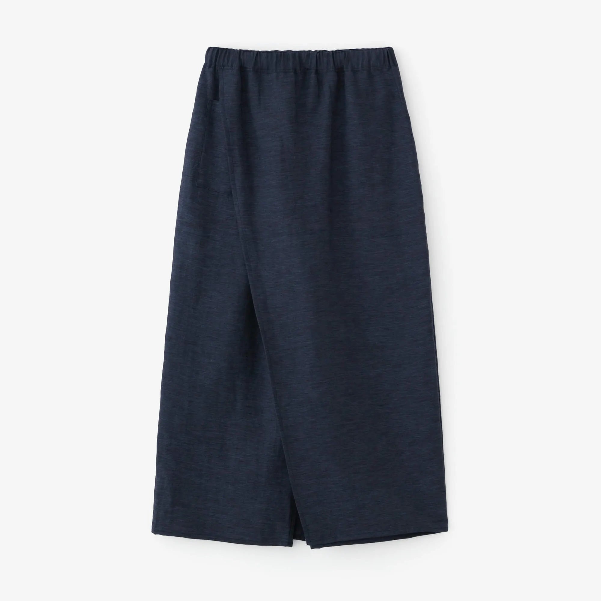 【Ships ard. 4/21】Linen-rayon Wrap Hakama Pants / Dark Indigo Blue