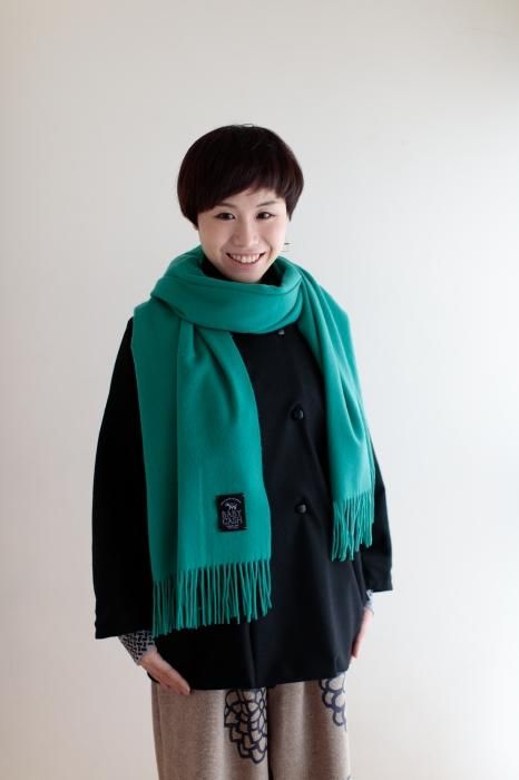 Baby Cash (R) Long Muffler / Peacock Green​ ​