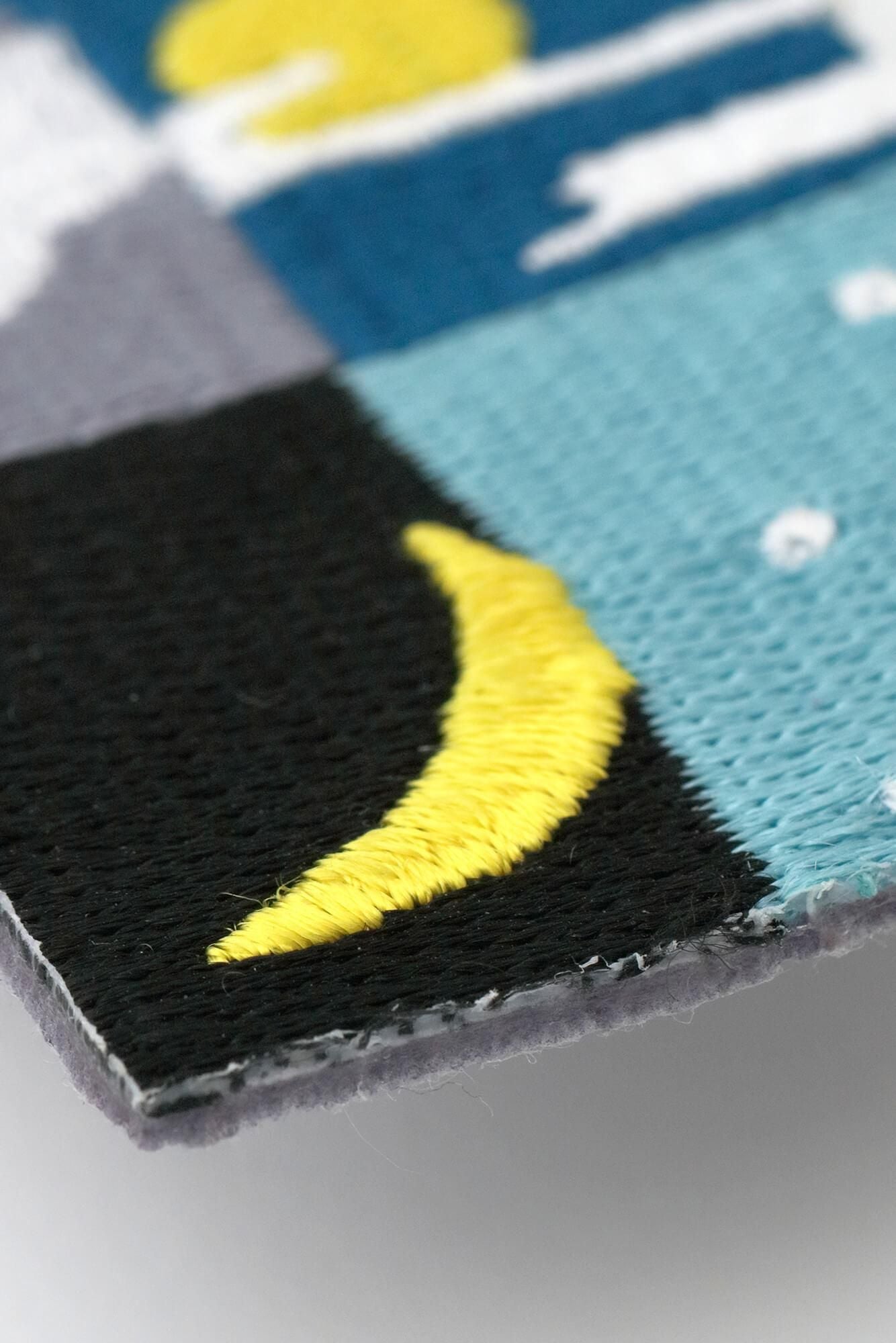 Stickdekoration/Mond und Sterne