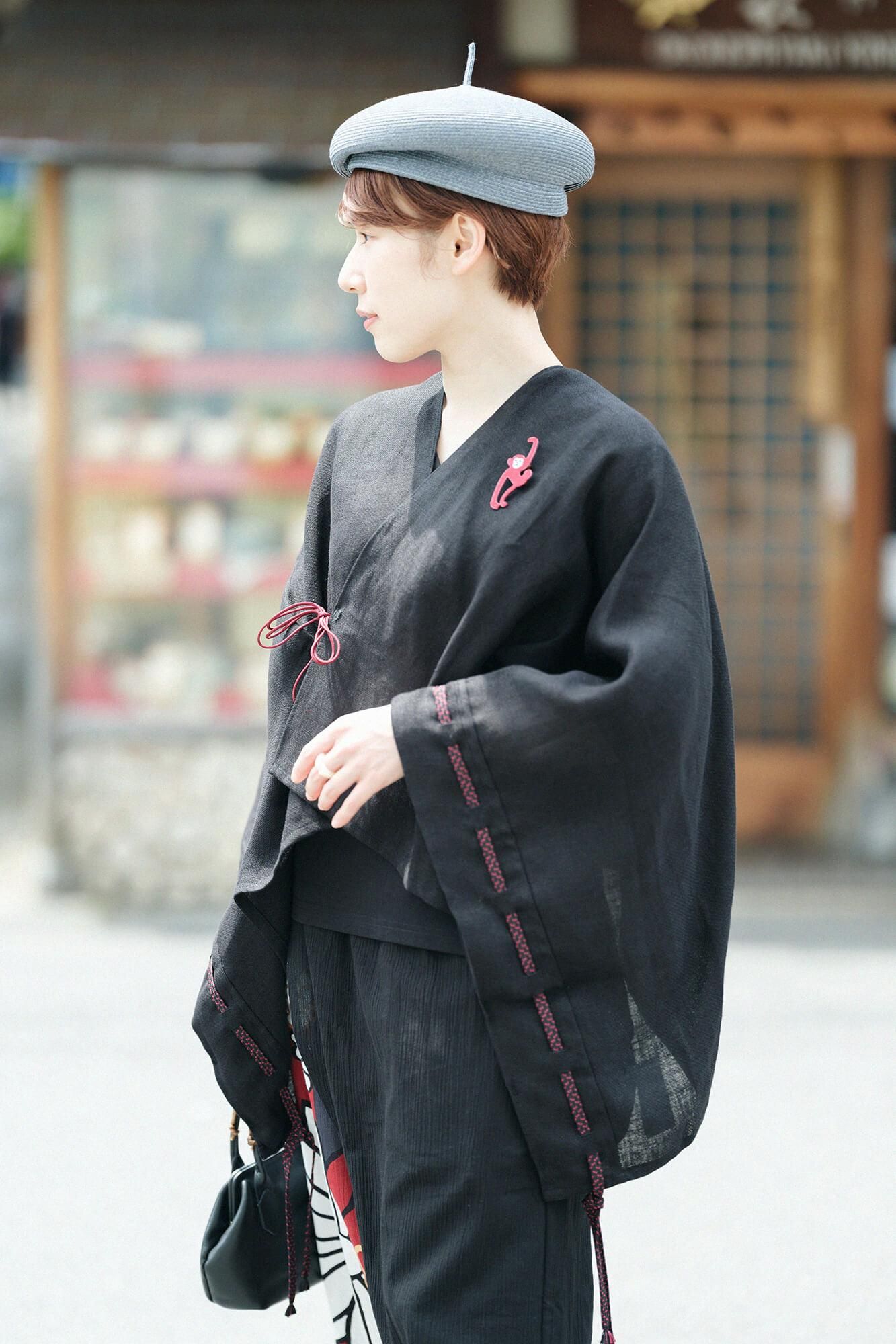 자수 브로치(Shukazari)/원숭이