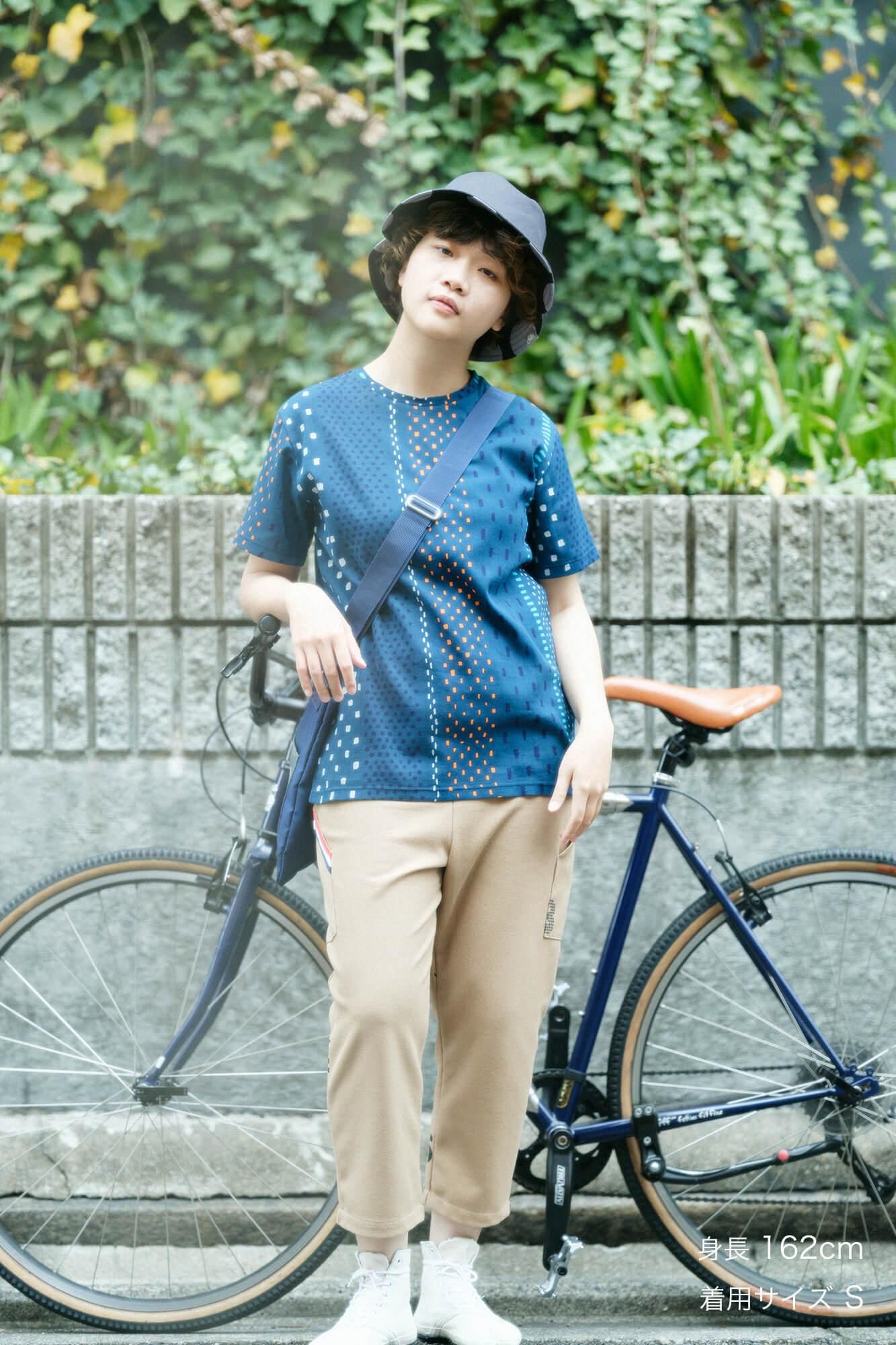 【官網限定】高島縮棉 40/40短袖T-shirt /冰雹條紋