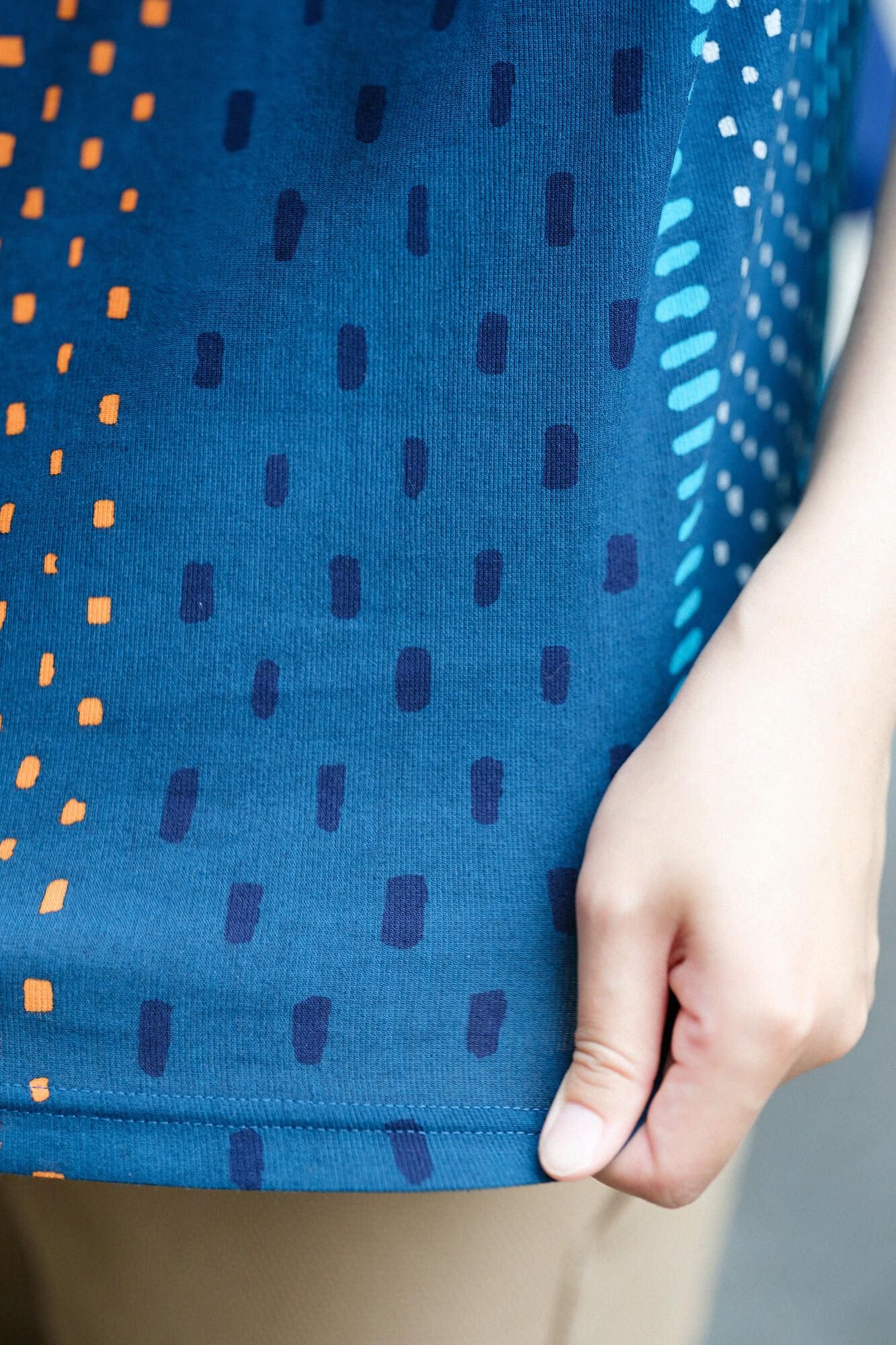 【官網限定】高島縮棉 40/40短袖T-shirt /冰雹條紋