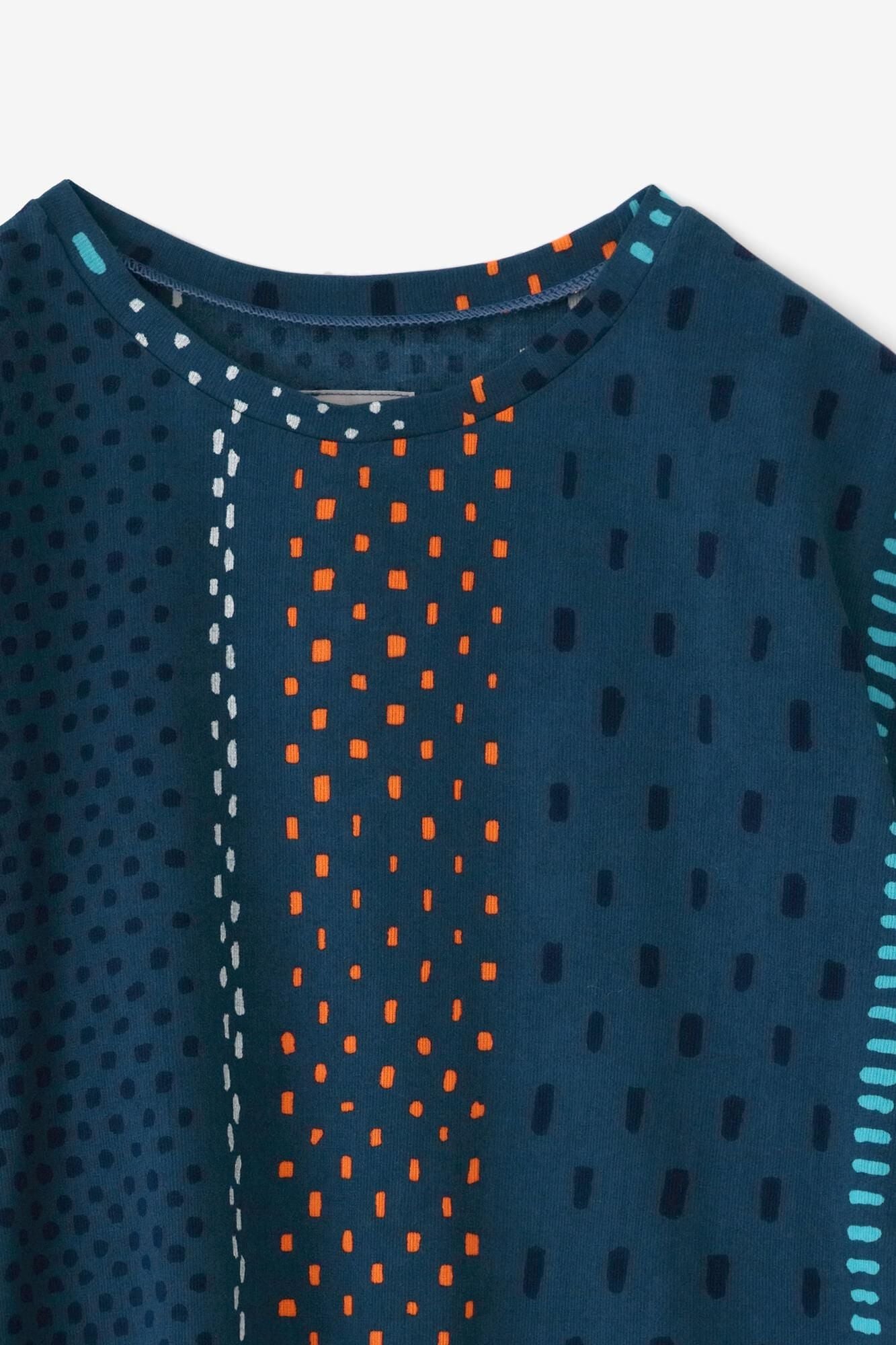 【官網限定】高島縮棉 40/40短袖T-shirt /冰雹條紋