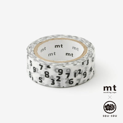 SOU・SOU×mt圖案紋樣・紙膠帶/ SO-SU-U十數 昆白色【寬1.5cm】