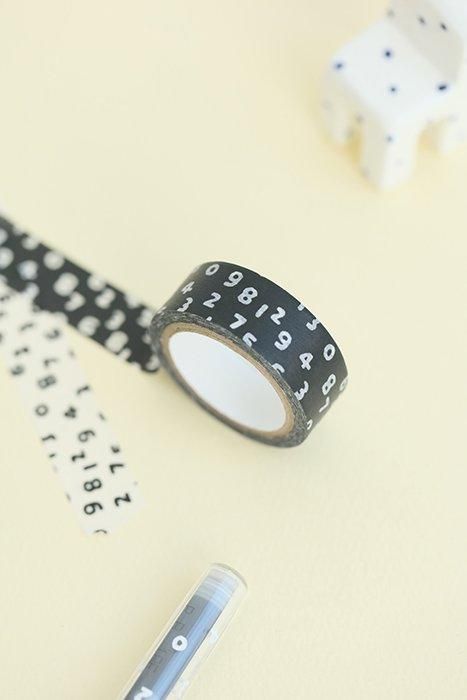 SOU・SOU×mt圖案紋樣・紙膠帶/ SO-SU-U十數 昆黑色【寬1.5cm】