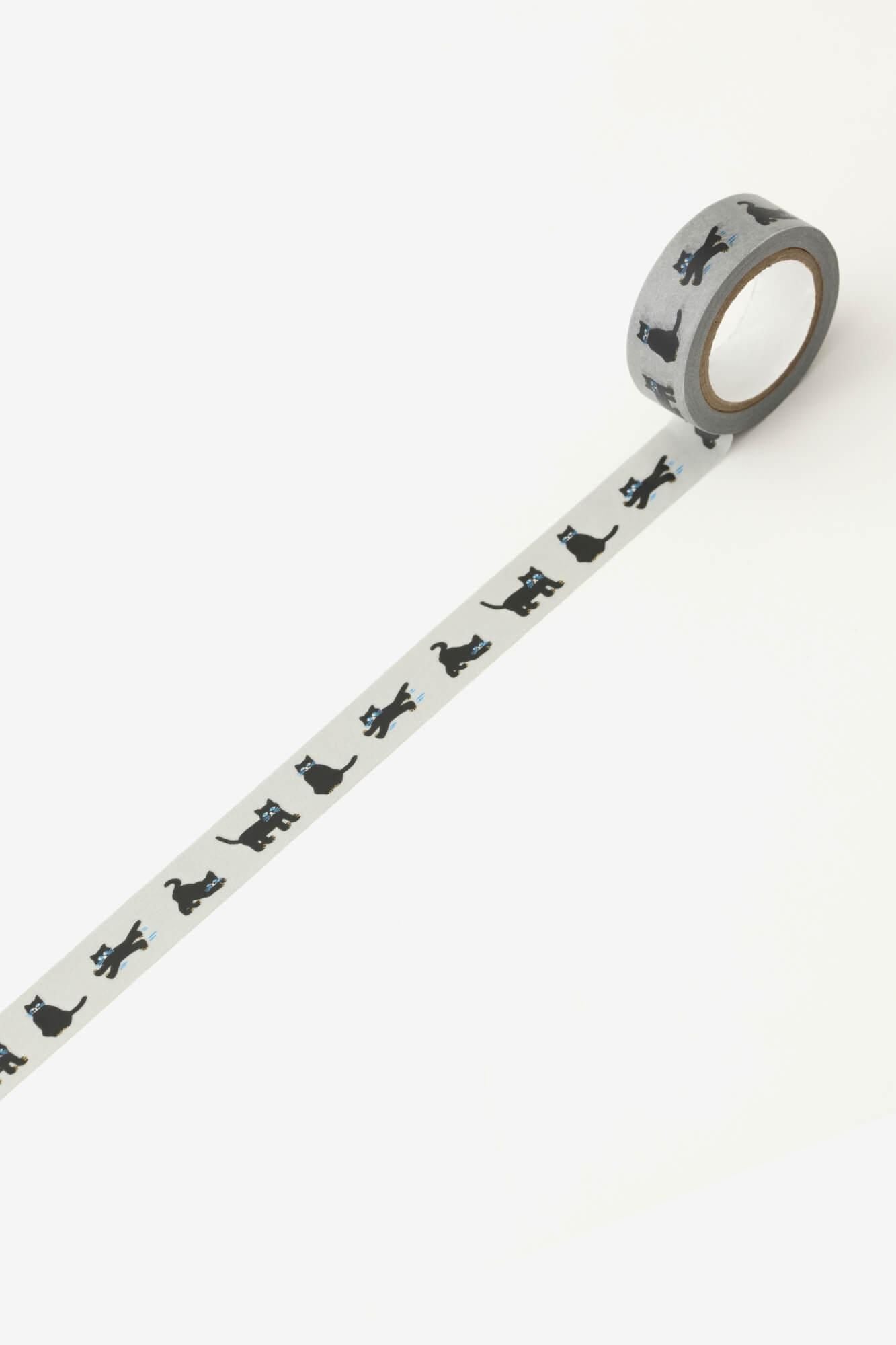 SOU・SOU×mt圖案紋樣・紙膠帶/貓【寬1.5cm】