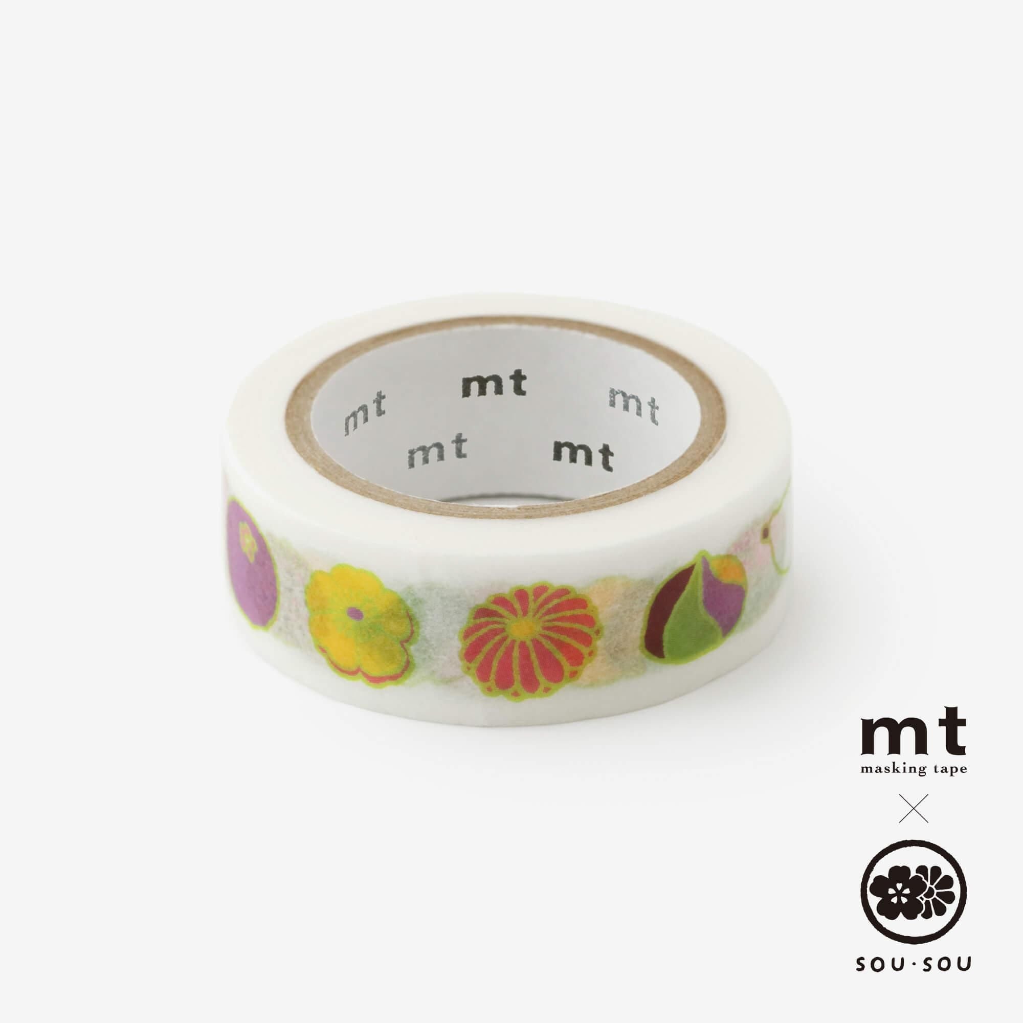 SOU・SOU×mt圖案紋樣・紙膠帶/日式點心【寬1.5cm】