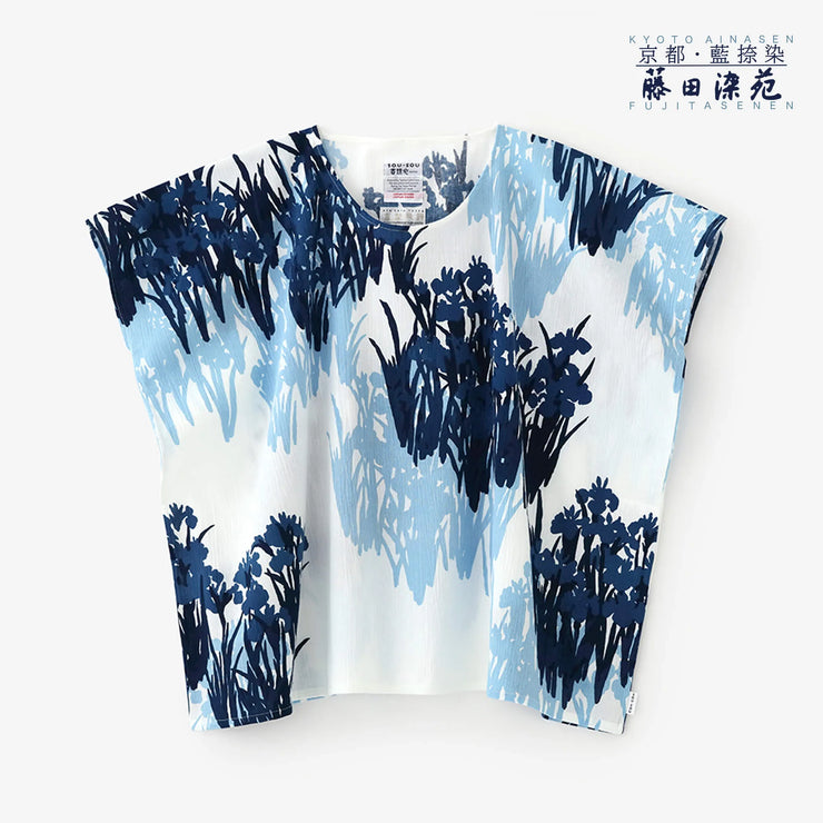 [Expédition prévue vers le 23 juin] Takashima Jiji 20/20 Teinture indigo Shikakui/Kourin Paravent fleur d'iris (Utsushi)