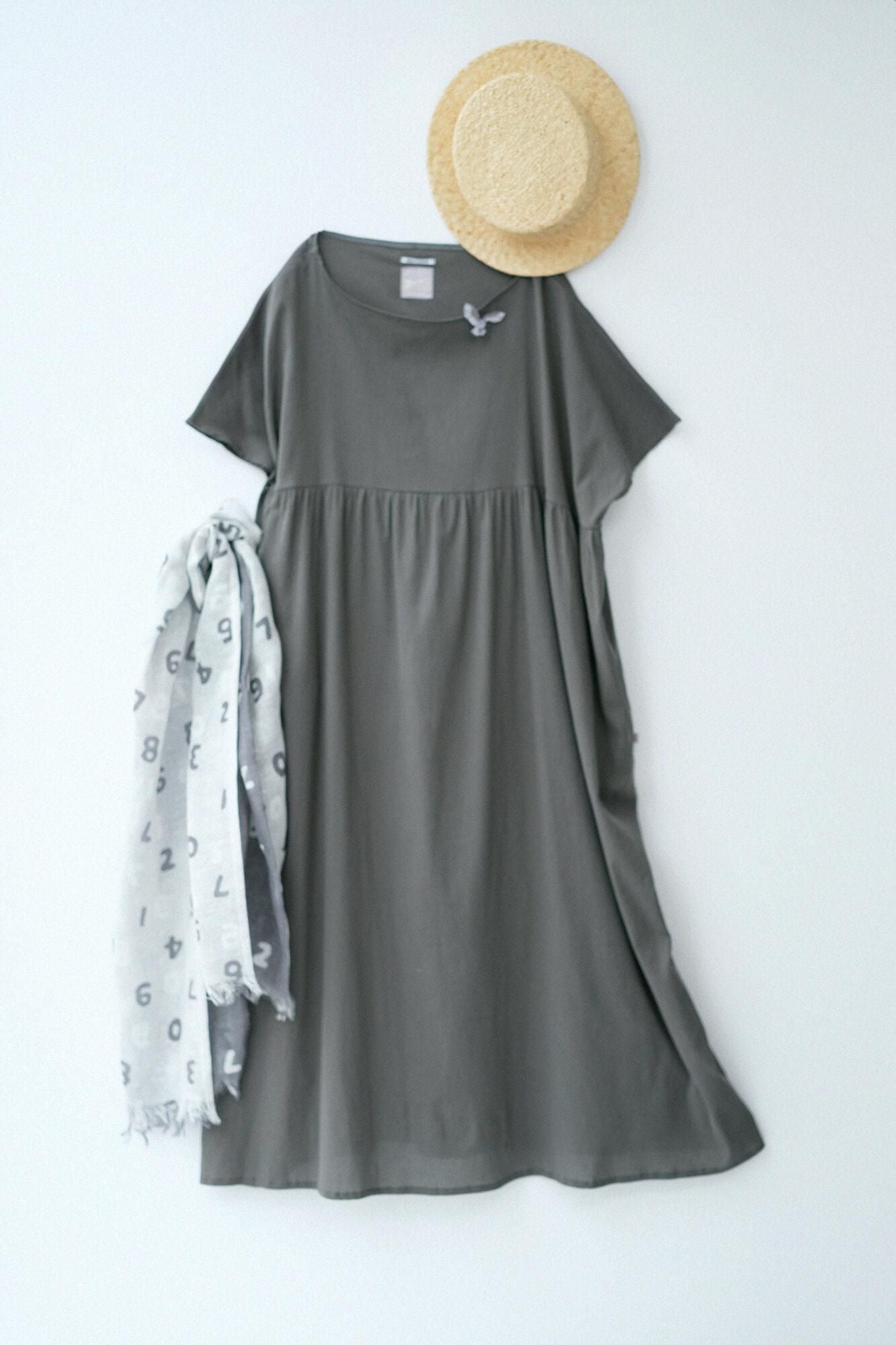 SOU・SOU　高島縮 40/40 リンクルワンピース／墨色 高島縮 40/40 リンクルワンピース／墨色（すみいろ）