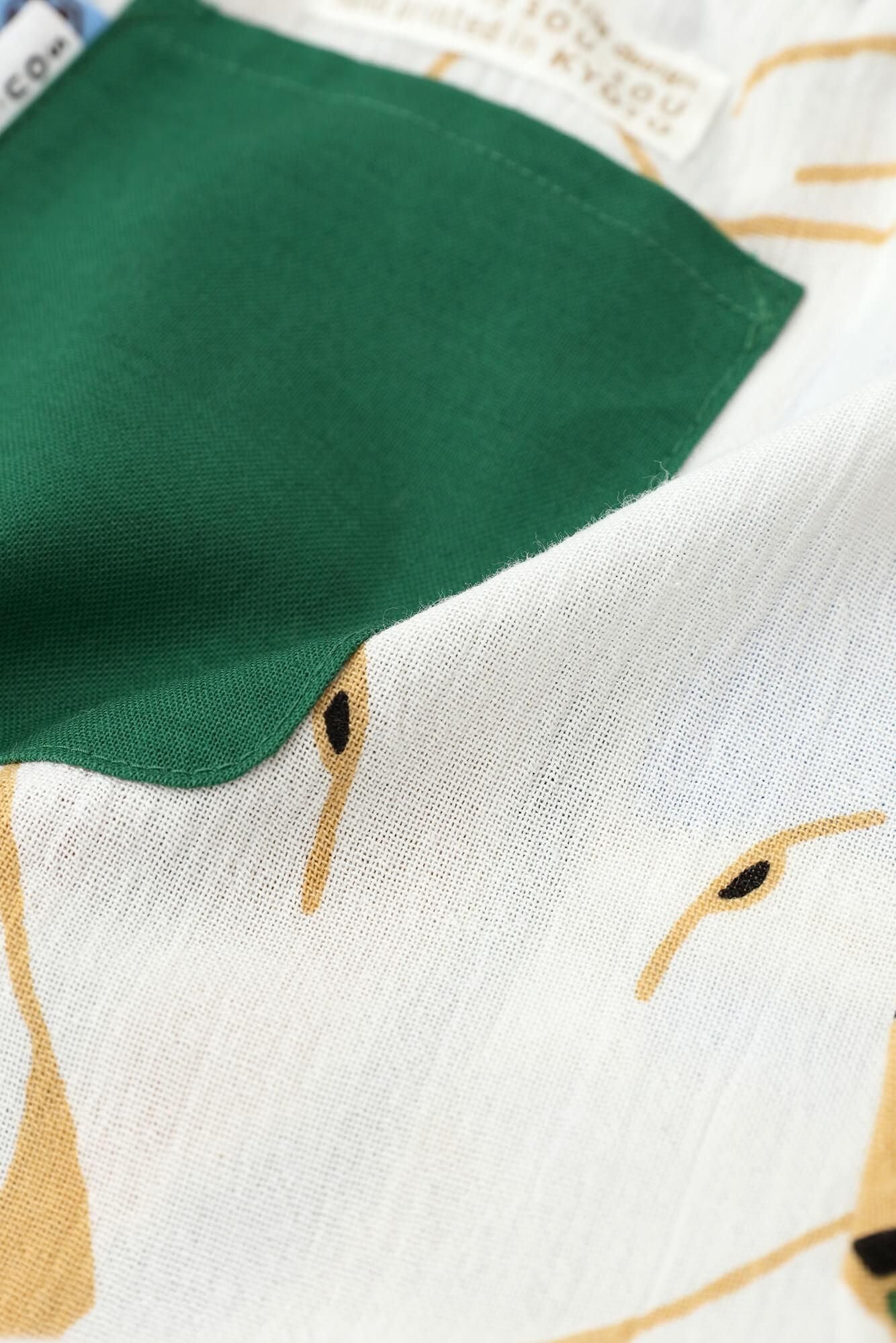 ●高島縮棉Chijimi 20/20童裝長褲 蕾／若冲 再現