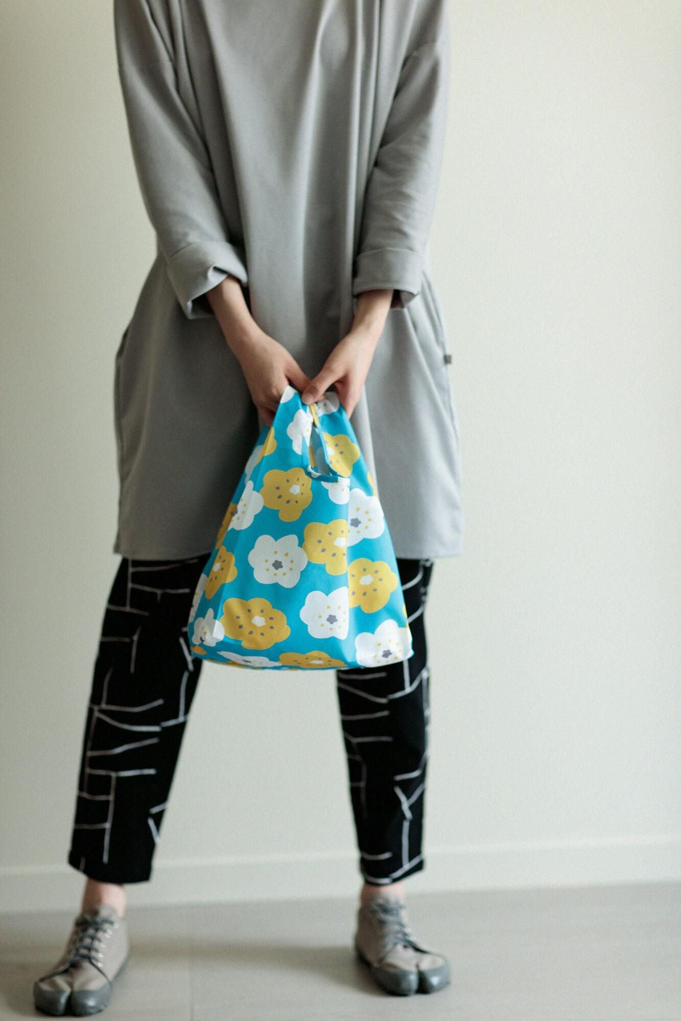 SOU・SOU×丸眞 ミニエコバッグ／ほほえみ