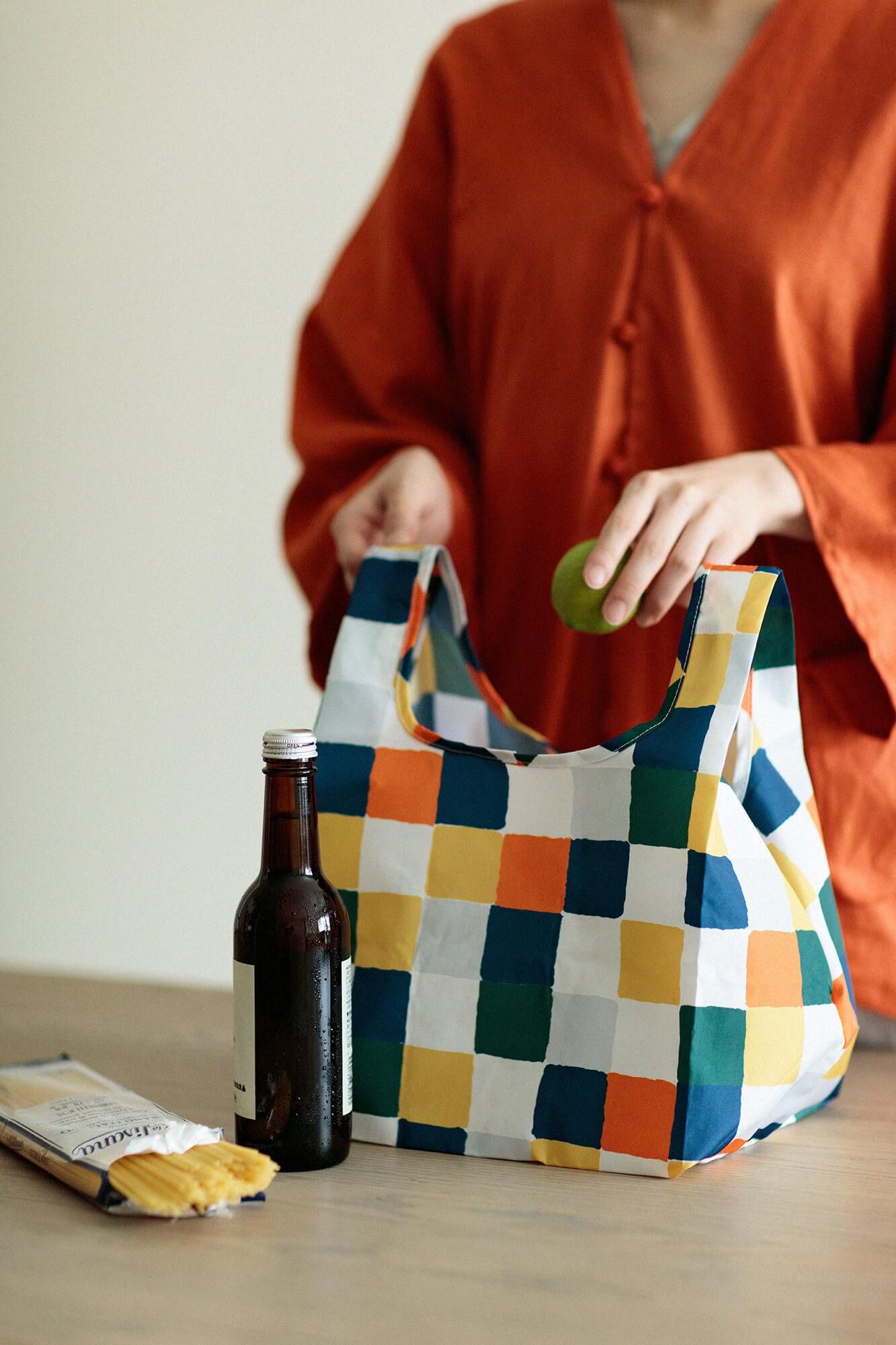 SOU・SOU×丸眞 ミニエコバッグ／日々（ひび）