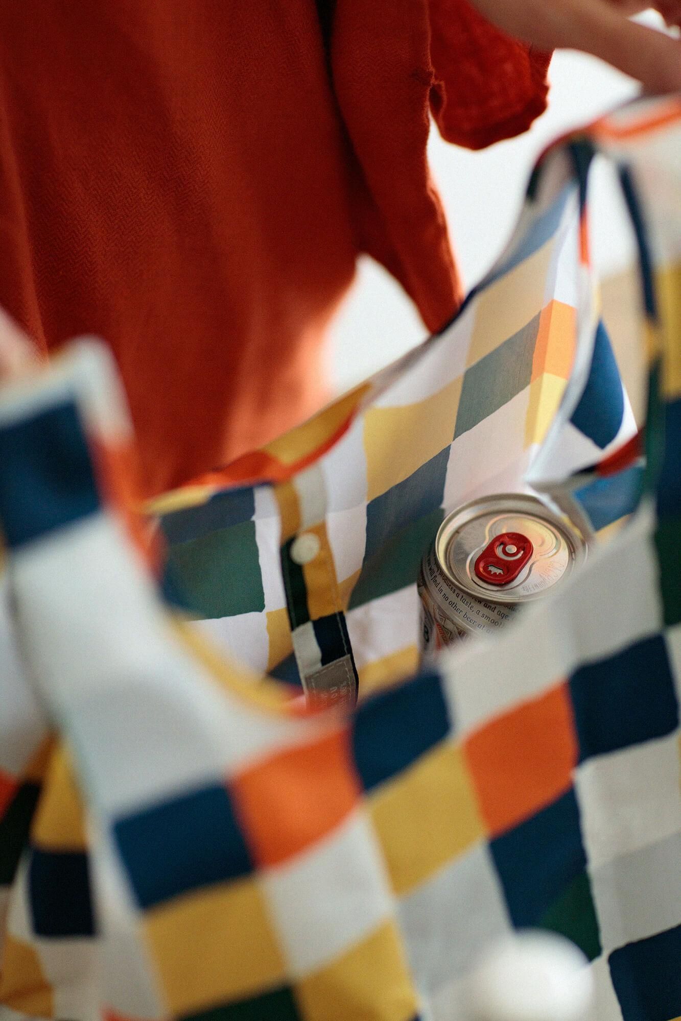 SOU・SOU×丸眞 ミニエコバッグ／日々（ひび）