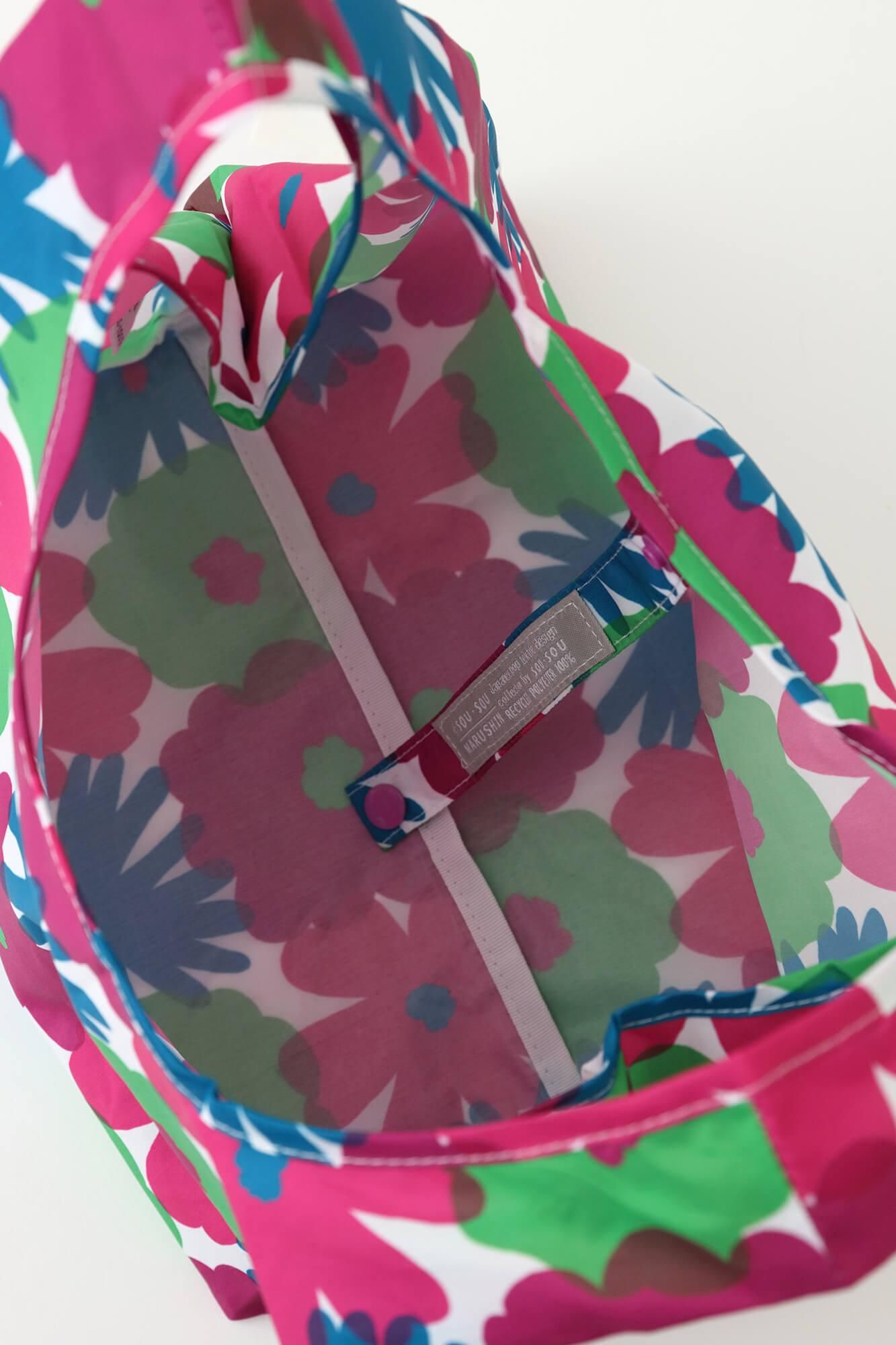 SOU・SOU×丸眞 ミニエコバッグ／おおらかとりどり