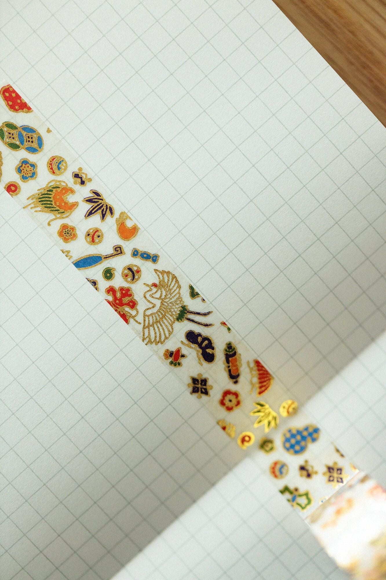  SOU・SOU×mt圖案紋樣・紙膠帶 燙金／彌榮 【寬1.5cm】