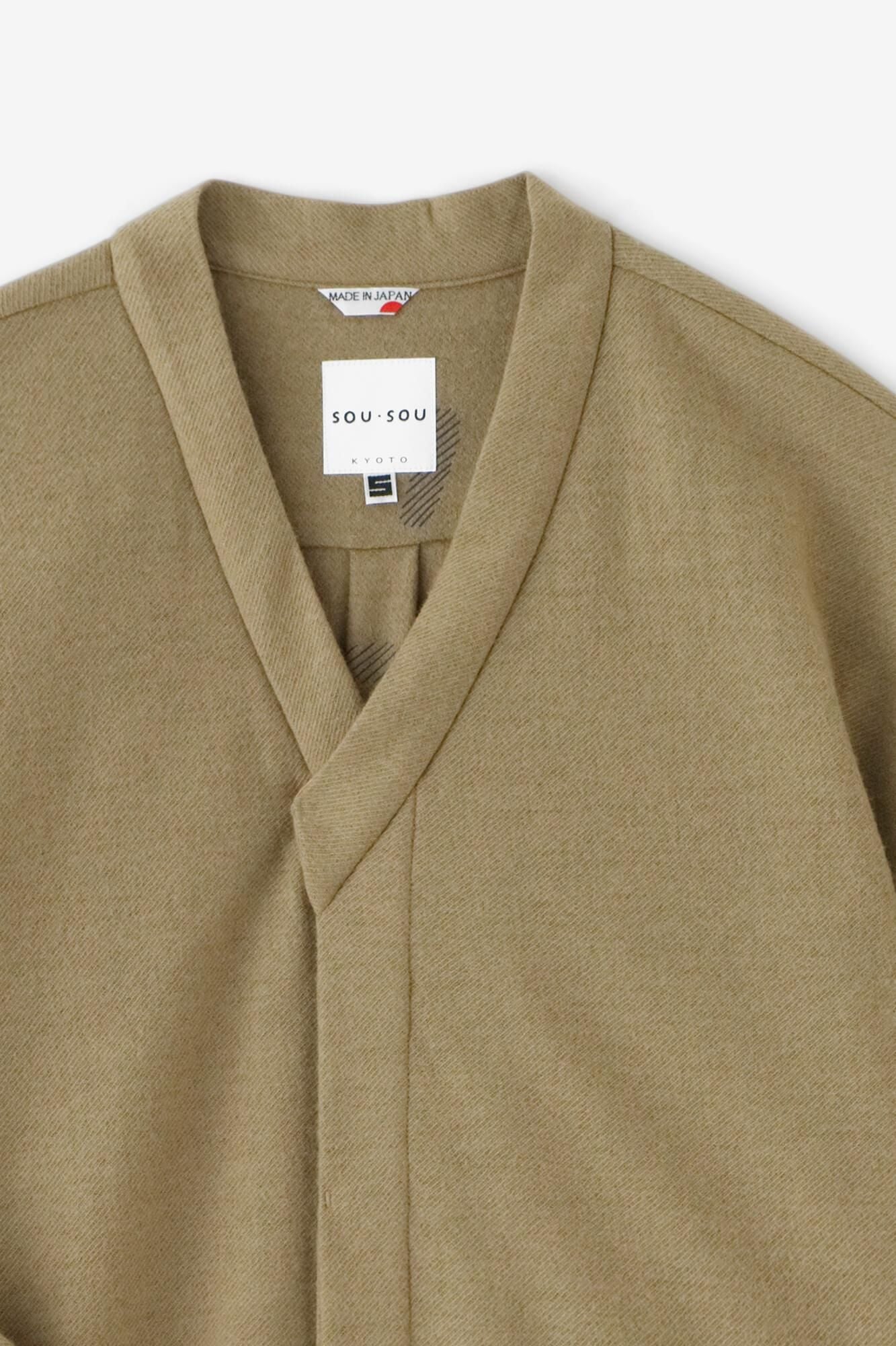 【net限定】カージー編 薙刀かり衣（なぎなたかりごろも） 細衿（さざれえり） 裏勝り（うらまさり）／狐色（きつねいろ）×SO-SU-U綾（あや）