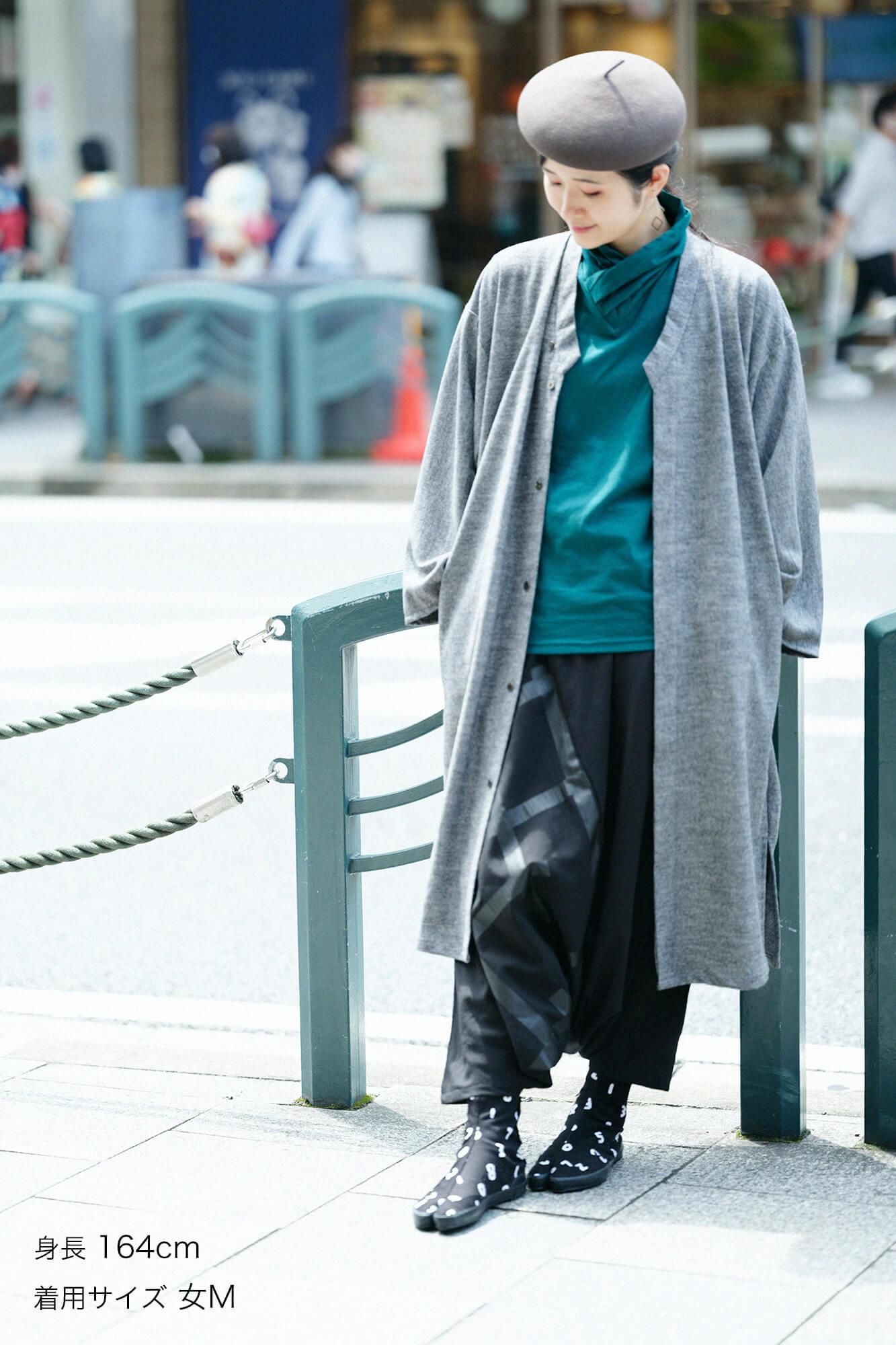 【net限定】カージー編 薙刀かり衣（なぎなたかりごろも） 細衿（さざれえり） 裏勝り（うらまさり）／杢灰（もくはい）×SO-SU-U綾（あや）