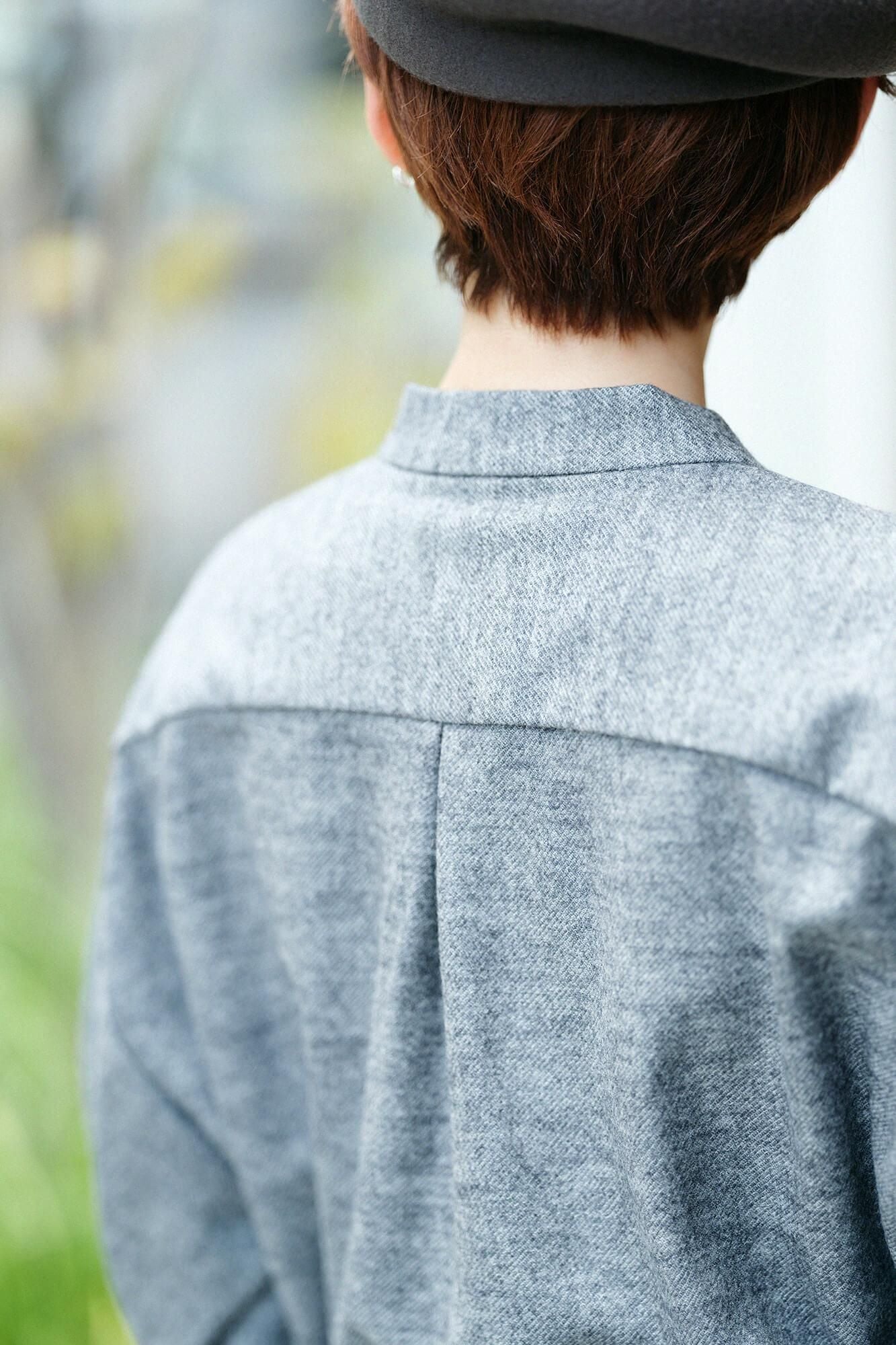 【net限定】カージー編 薙刀かり衣（なぎなたかりごろも） 細衿（さざれえり） 裏勝り（うらまさり）／杢灰（もくはい）×SO-SU-U綾（あや）