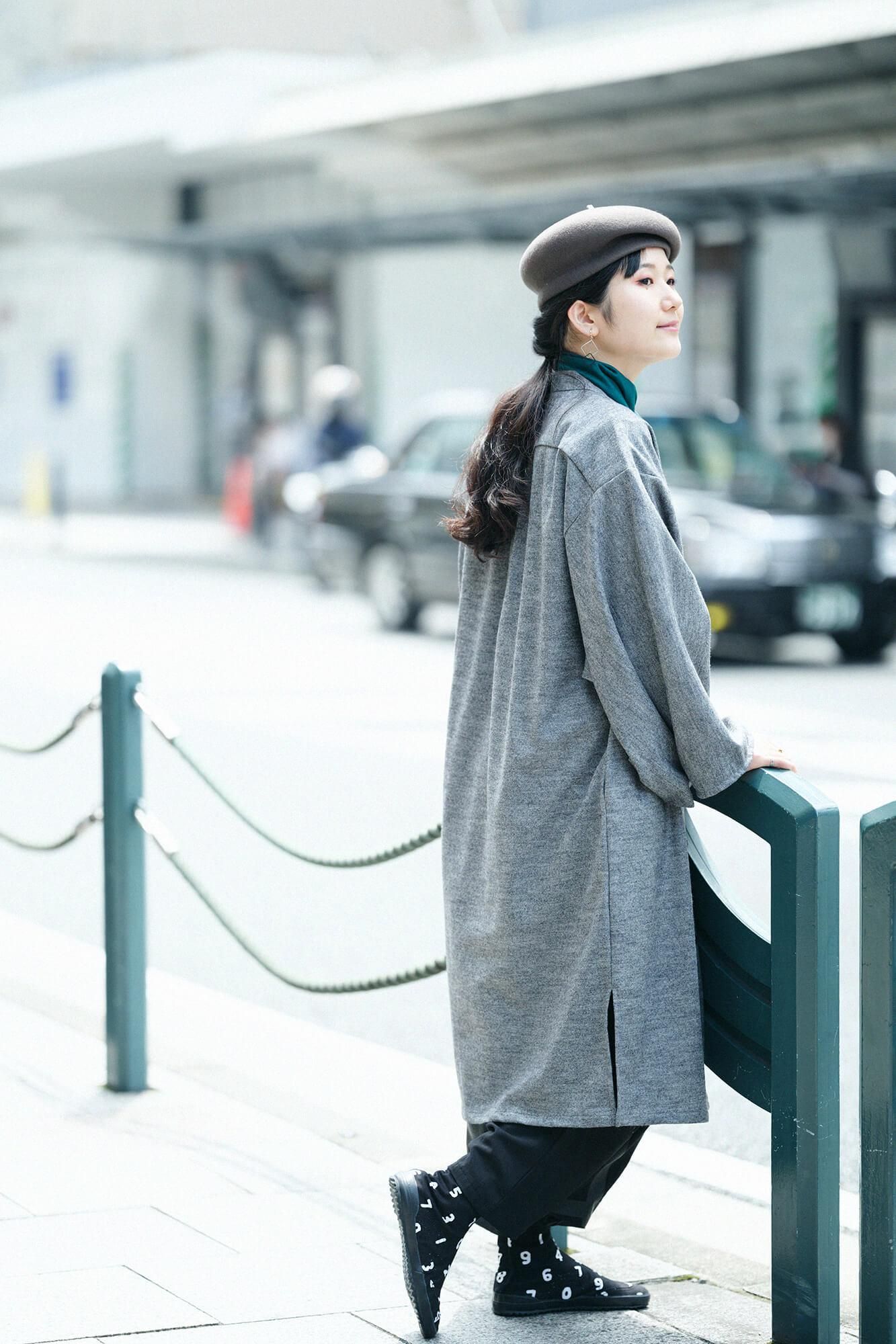 【net限定】カージー編 薙刀かり衣（なぎなたかりごろも） 細衿（さざれえり） 裏勝り（うらまさり）／杢灰（もくはい）×SO-SU-U綾（あや）