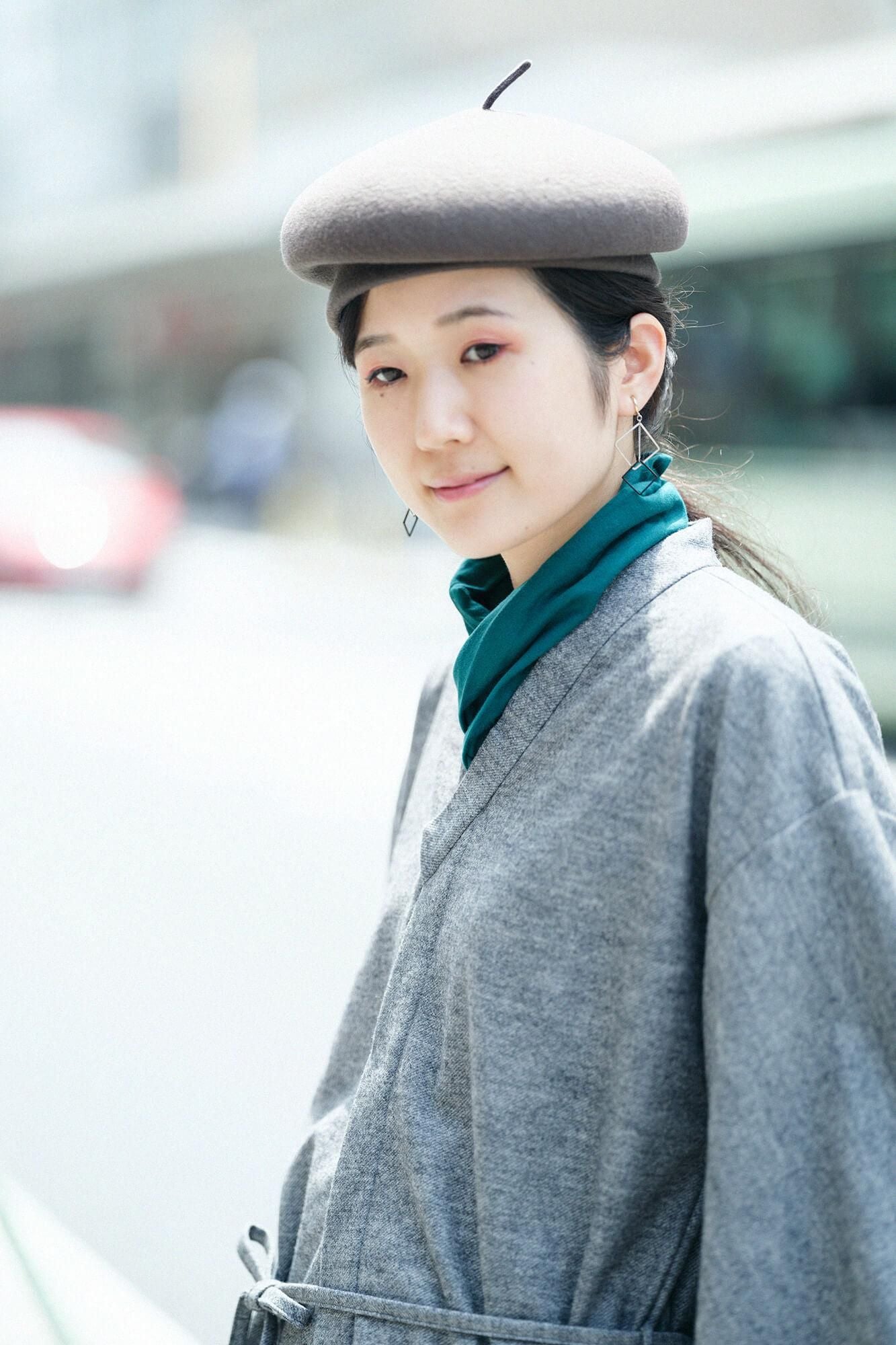 【net限定】カージー編 薙刀かり衣（なぎなたかりごろも） 細衿（さざれえり） 裏勝り（うらまさり）／杢灰（もくはい）×SO-SU-U綾（あや）