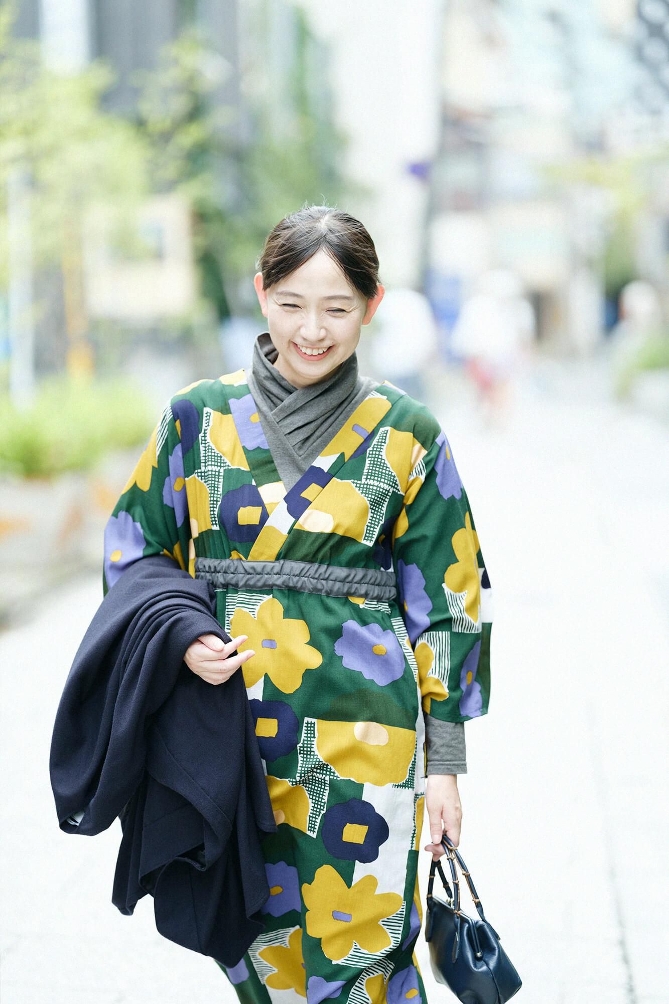 極美品 SOU・SOU モスリンワンピース 浴衣みたて みたて衣 おおらか M net限定】モスリン みたて衣／おし花