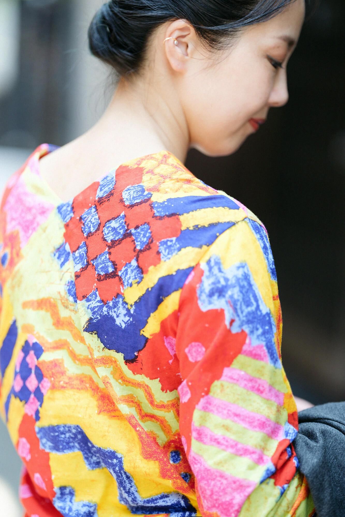 抜衿ジバン 十分丈／にぎわい