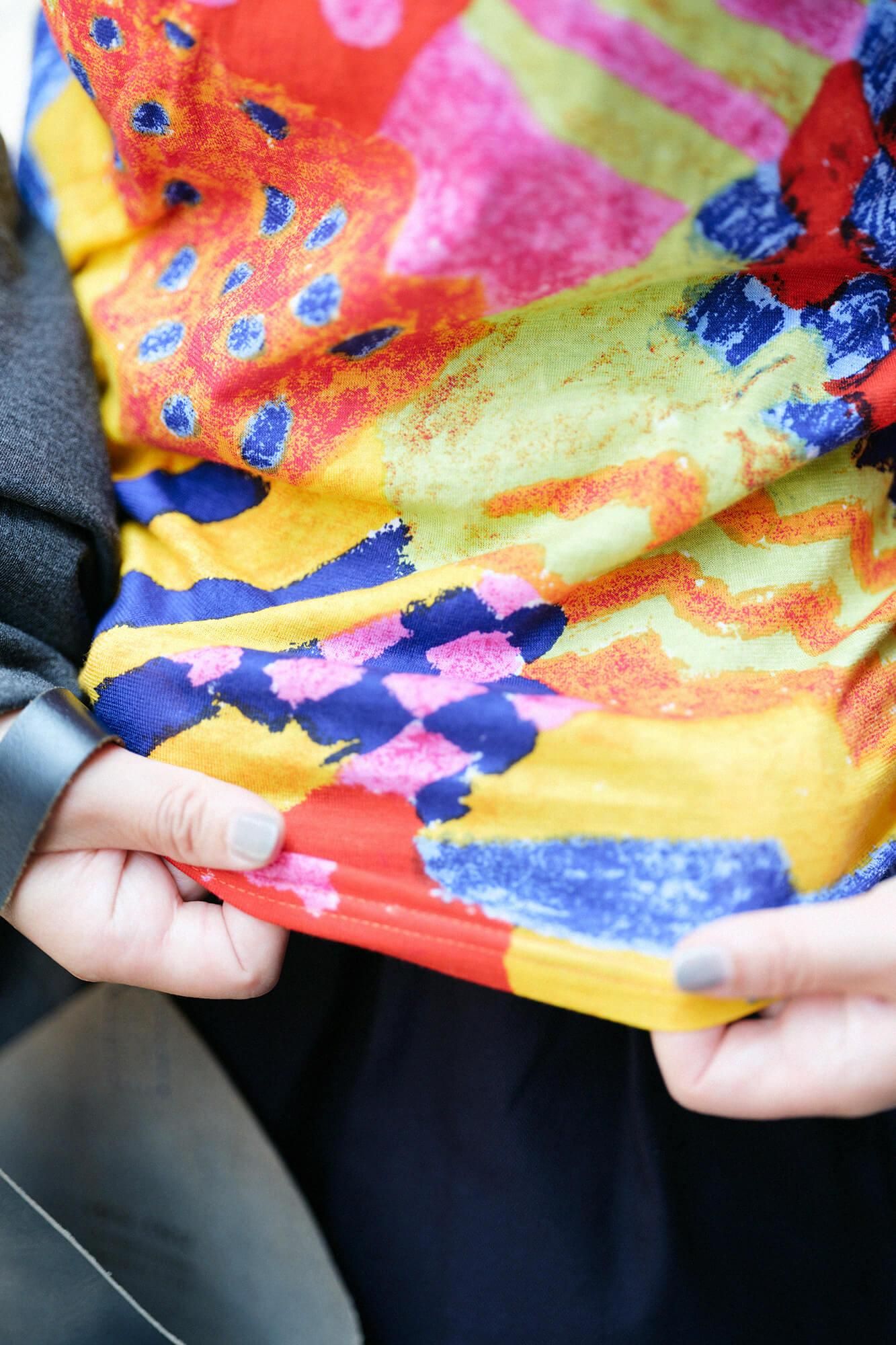 抜衿ジバン 十分丈／にぎわい