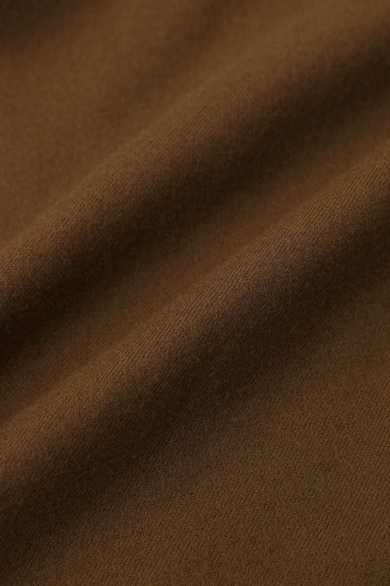 Combed Yarn Kisaragi Poncho / Yellowish Brown