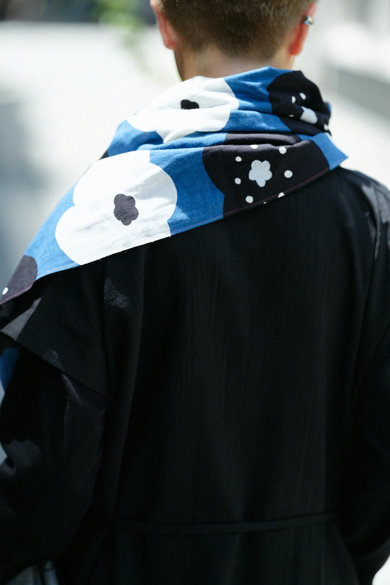 伊勢木棉 圍巾／微笑 淺藍色