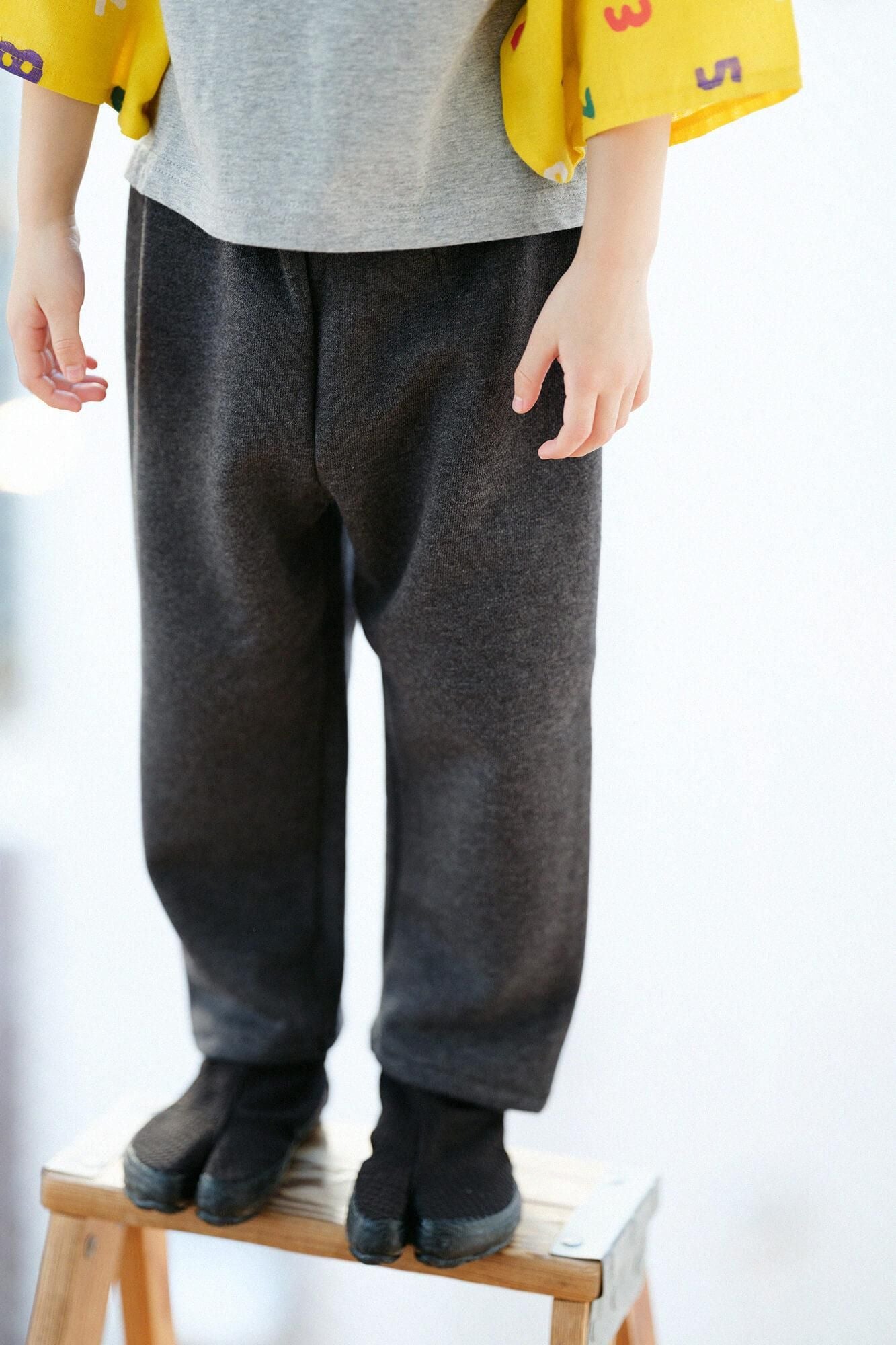 ●Fleece Lining Monpe Pants for Kids / Dark Grey
