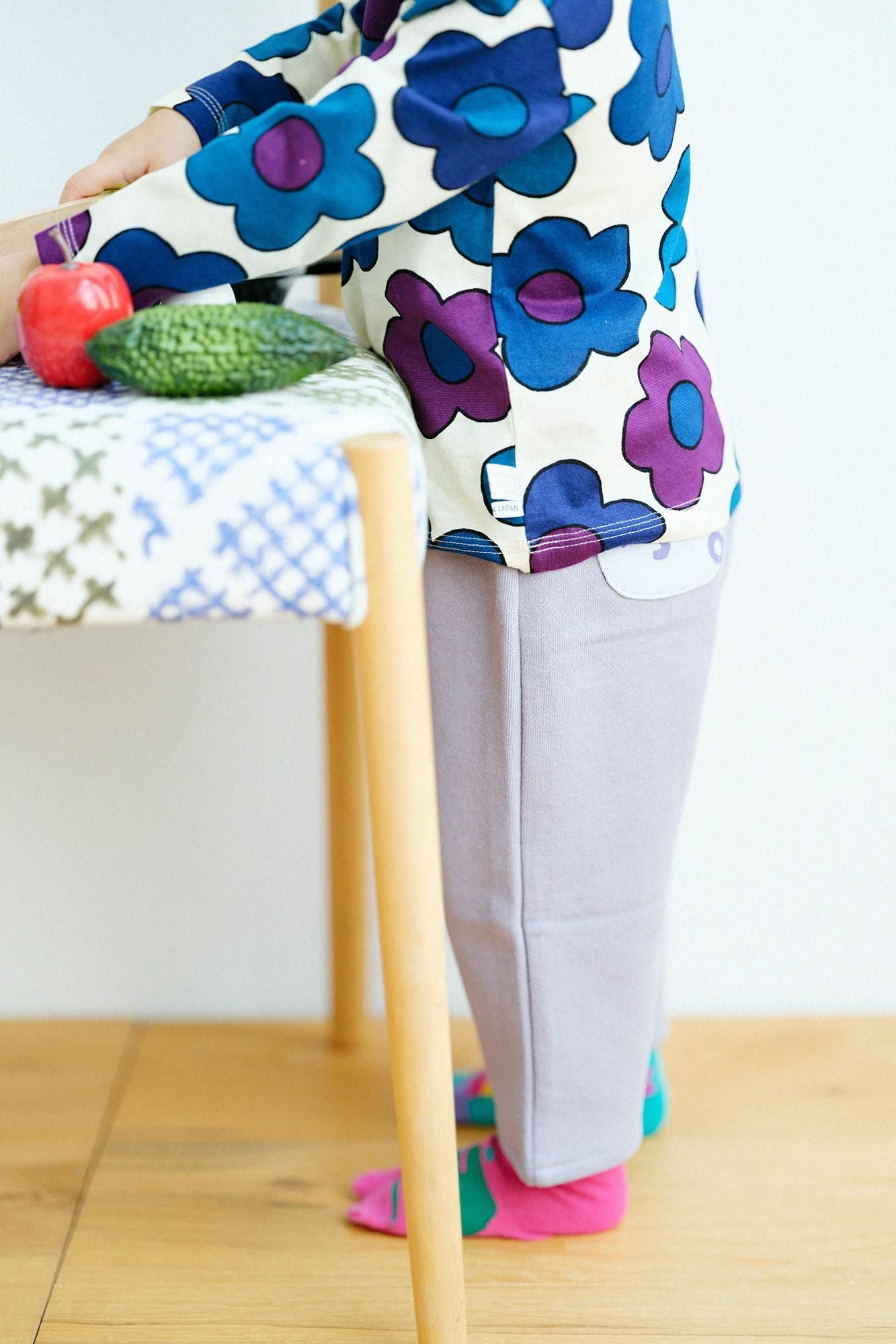 ●Fleece Lining Monpe Pants for Kids / Greyish Purple