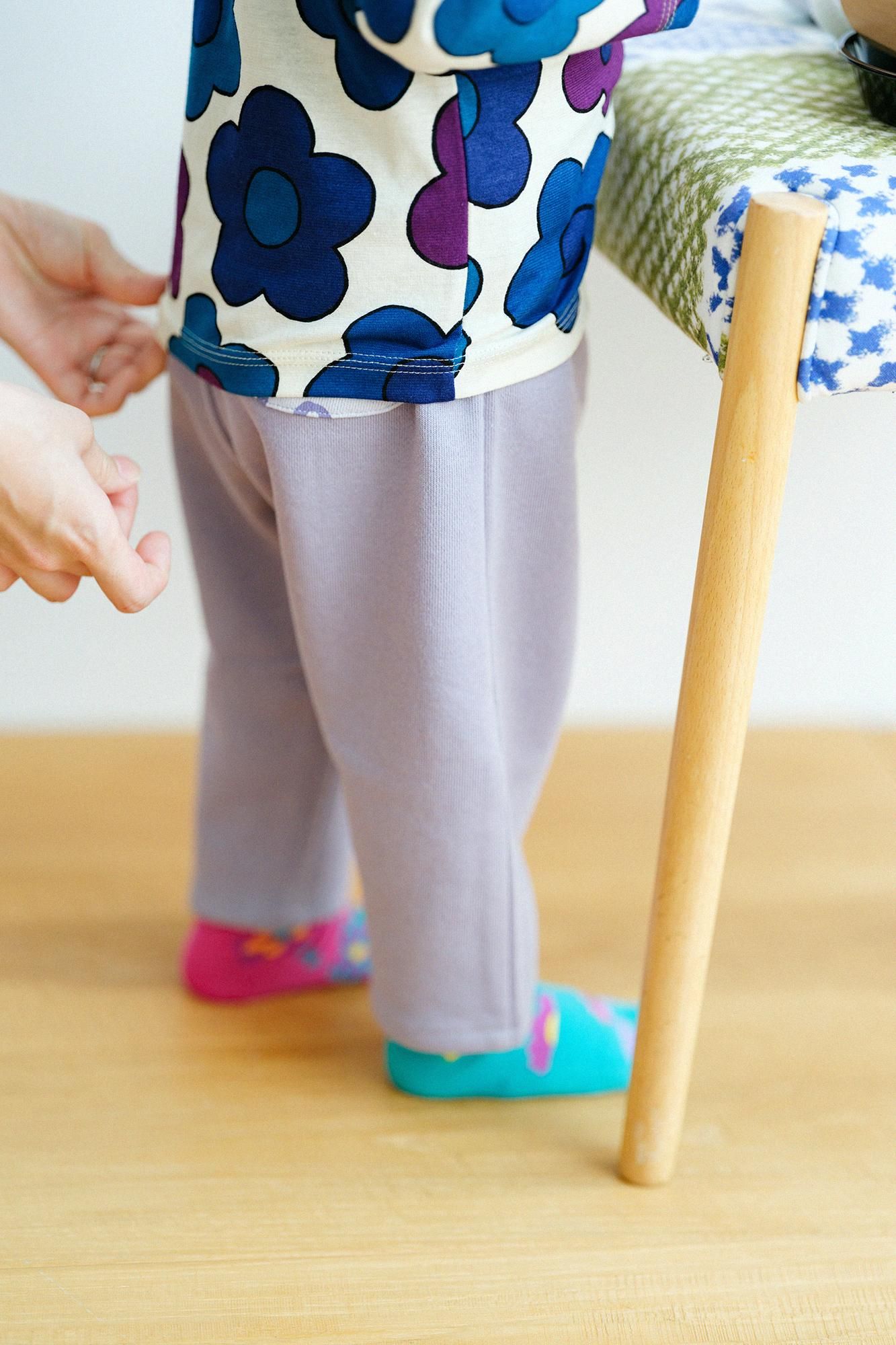 ●Fleece Lining Monpe Pants for Kids / Greyish Purple