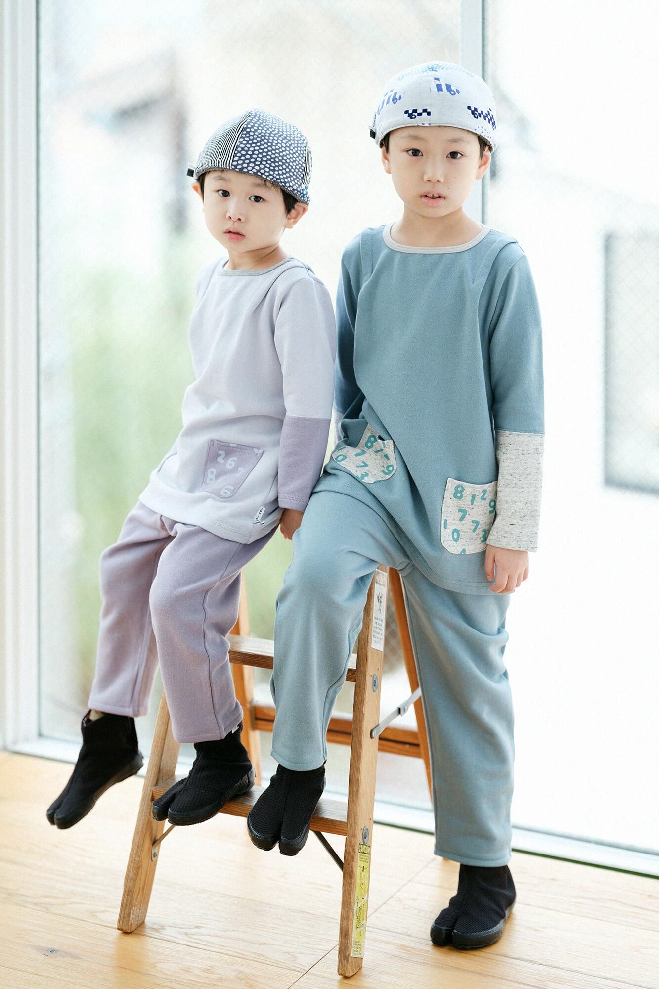 ●Fleece Lining Monpe Pants for Kids / Greyish Purple
