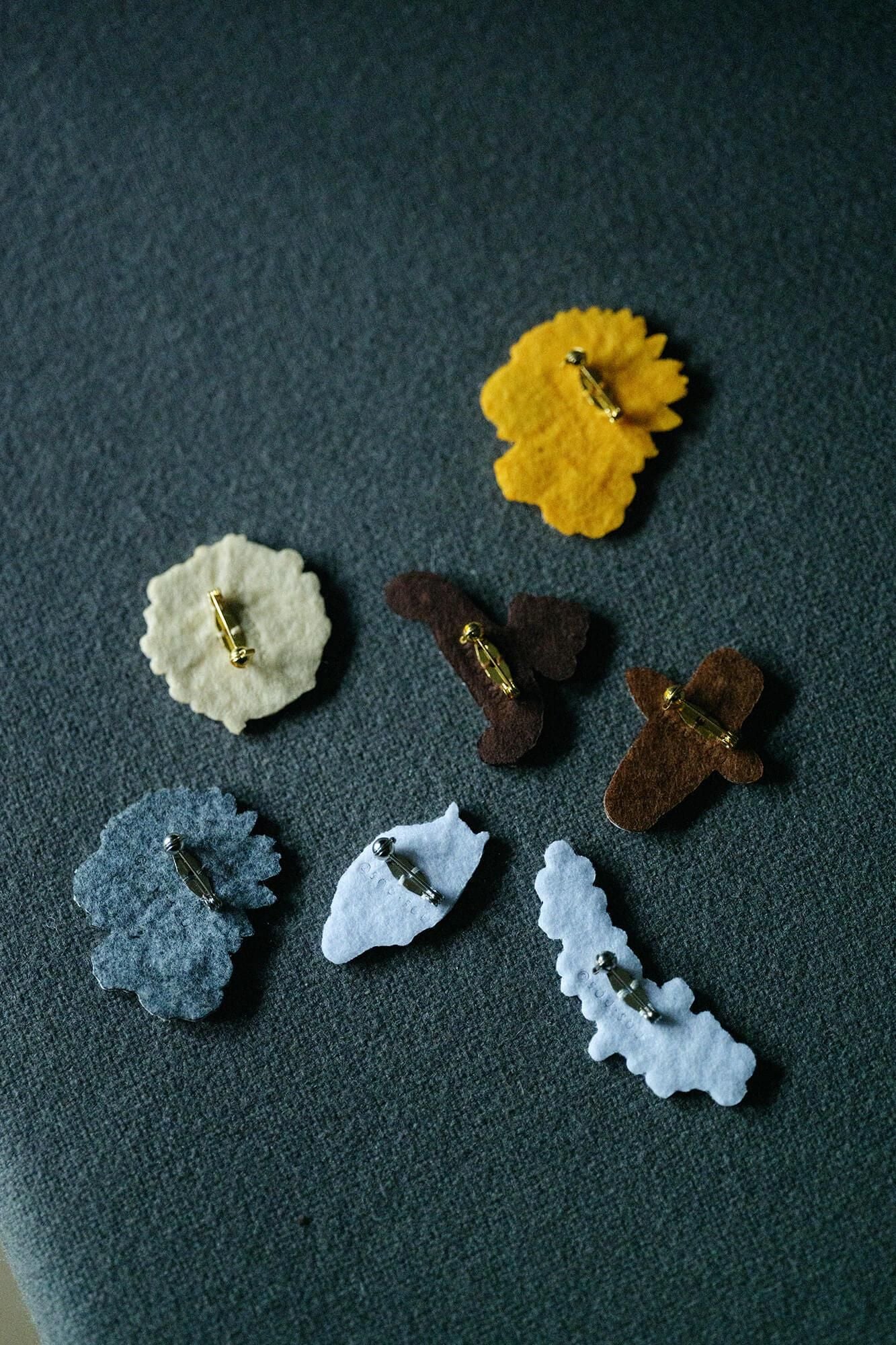  刺繡胸針／土偶 遮光器