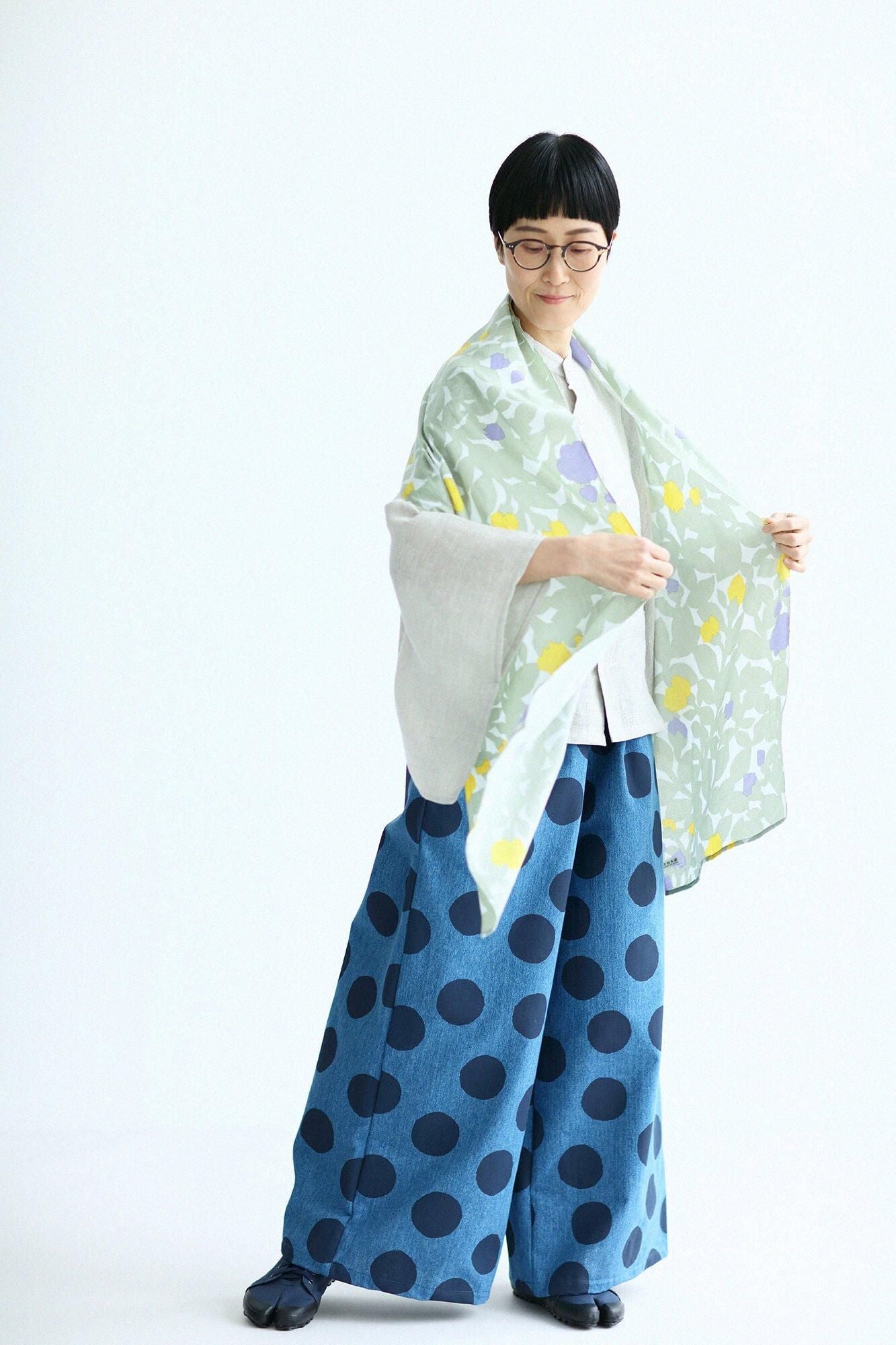 Isemomen Cotton Scarf / Wild Rose Mist Green 2