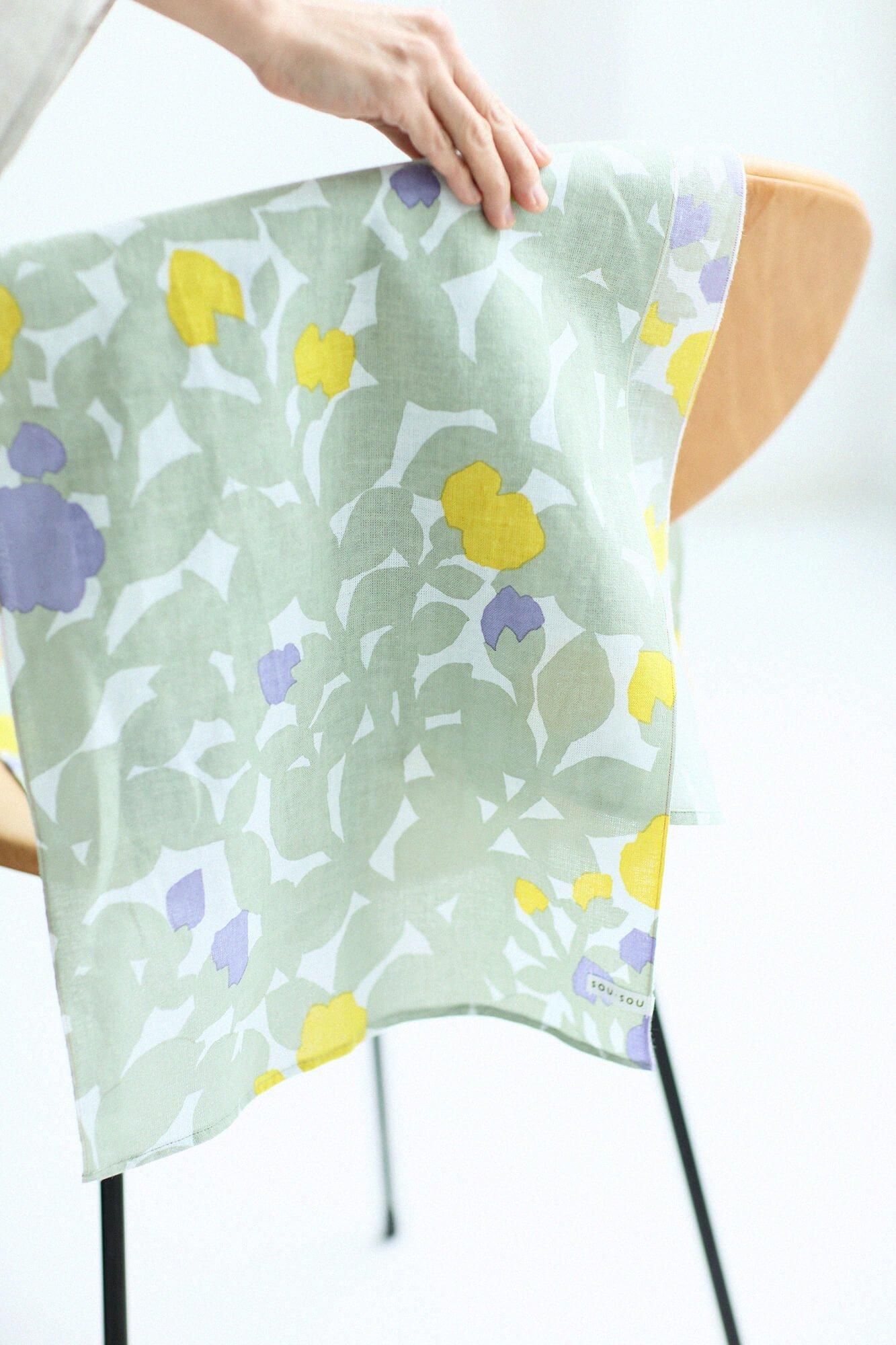 Isemomen Cotton Scarf / Wild Rose Mist Green 2