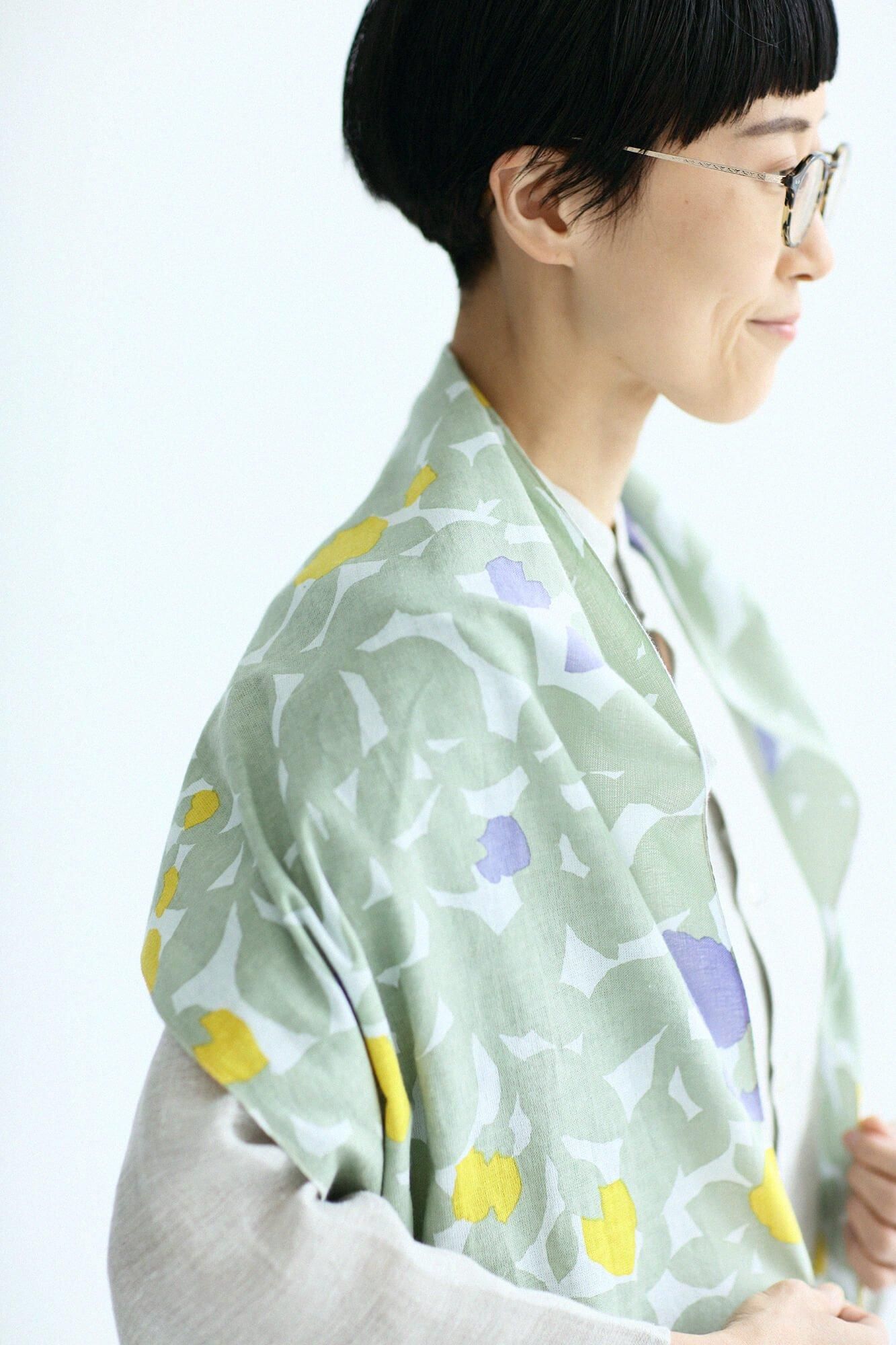 Isemomen Cotton Scarf / Wild Rose Mist Green 2