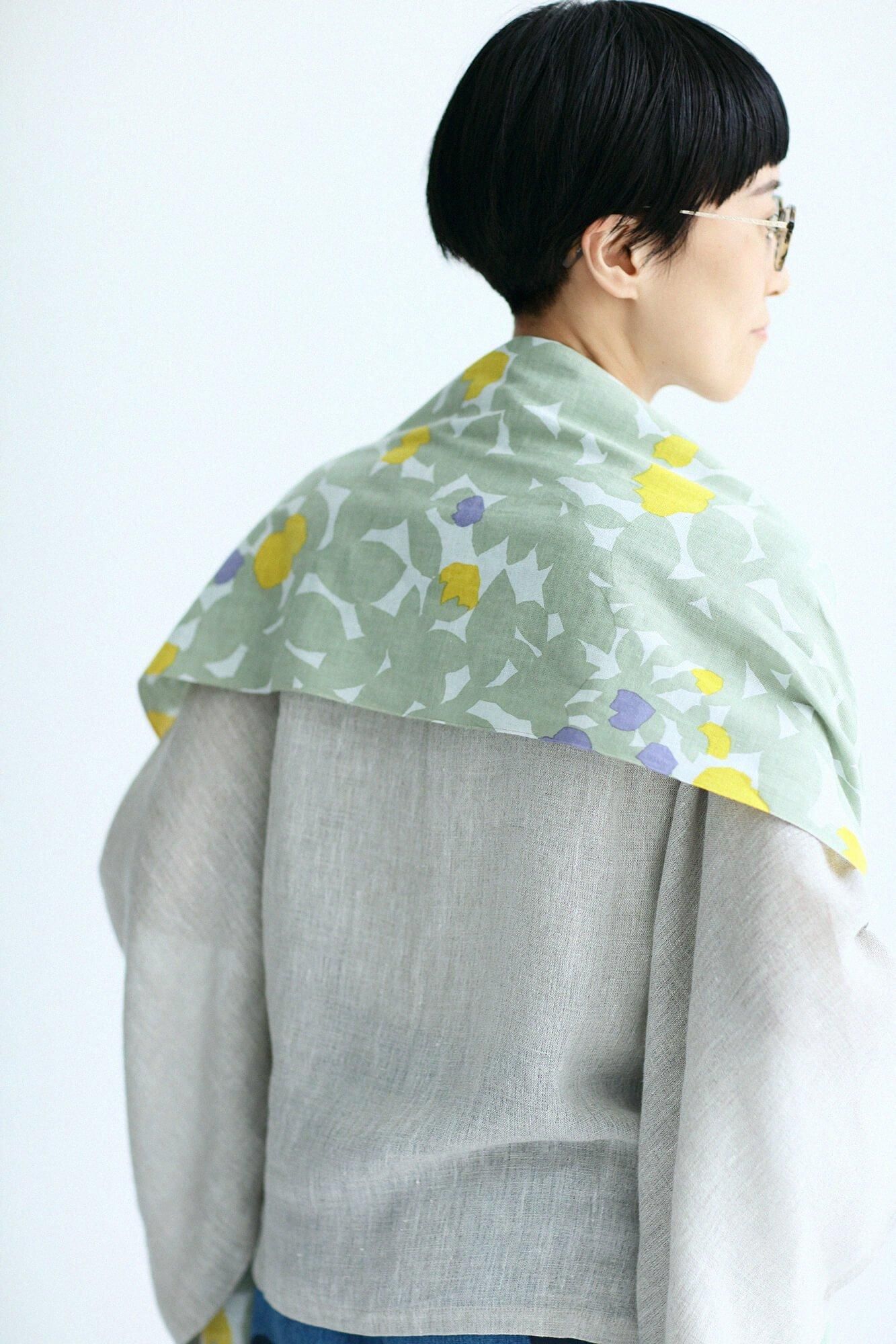 Isemomen Cotton Scarf / Wild Rose Mist Green 2